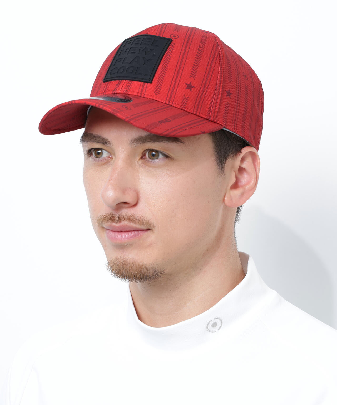 【PING APPAREL】ストライプ総柄プリントキャップ <NATIVE>(UNISEX)