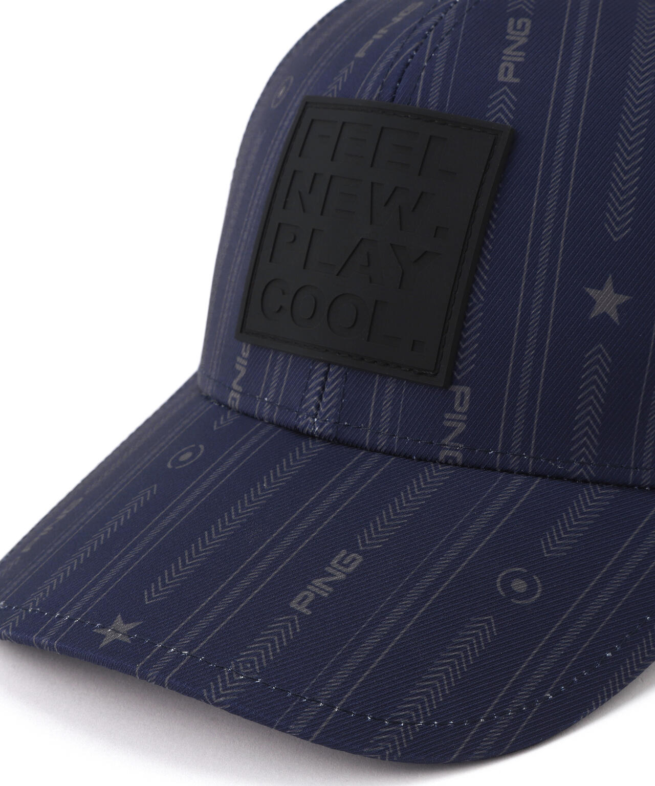 【PING APPAREL】ストライプ総柄プリントキャップ <NATIVE>(UNISEX)