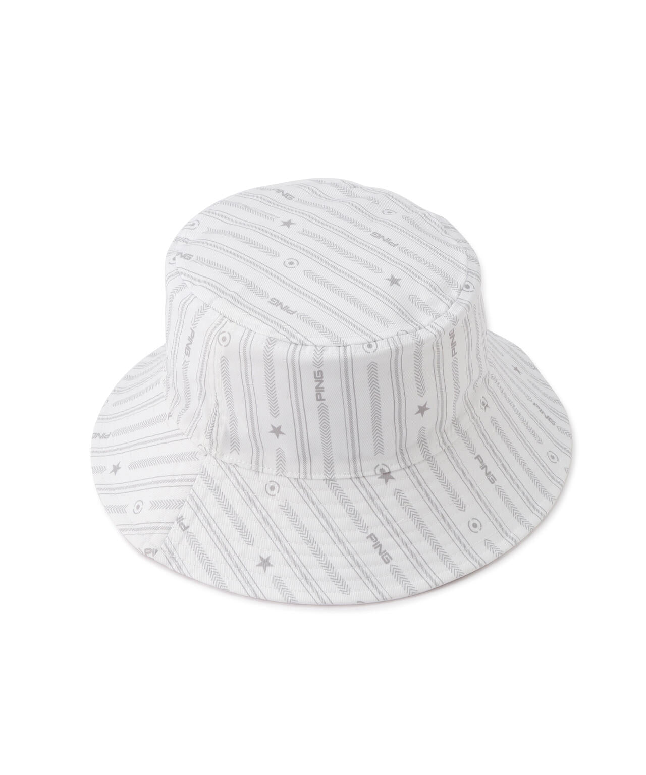 【PING APPAREL】ストライプ総柄プリントリバーシブルハット <NATIVE>(UNISEX)