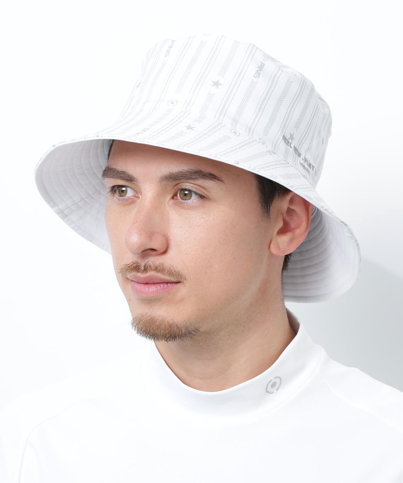 【PING APPAREL】ストライプ総柄プリントリバーシブルハット <NATIVE>(UNISEX)