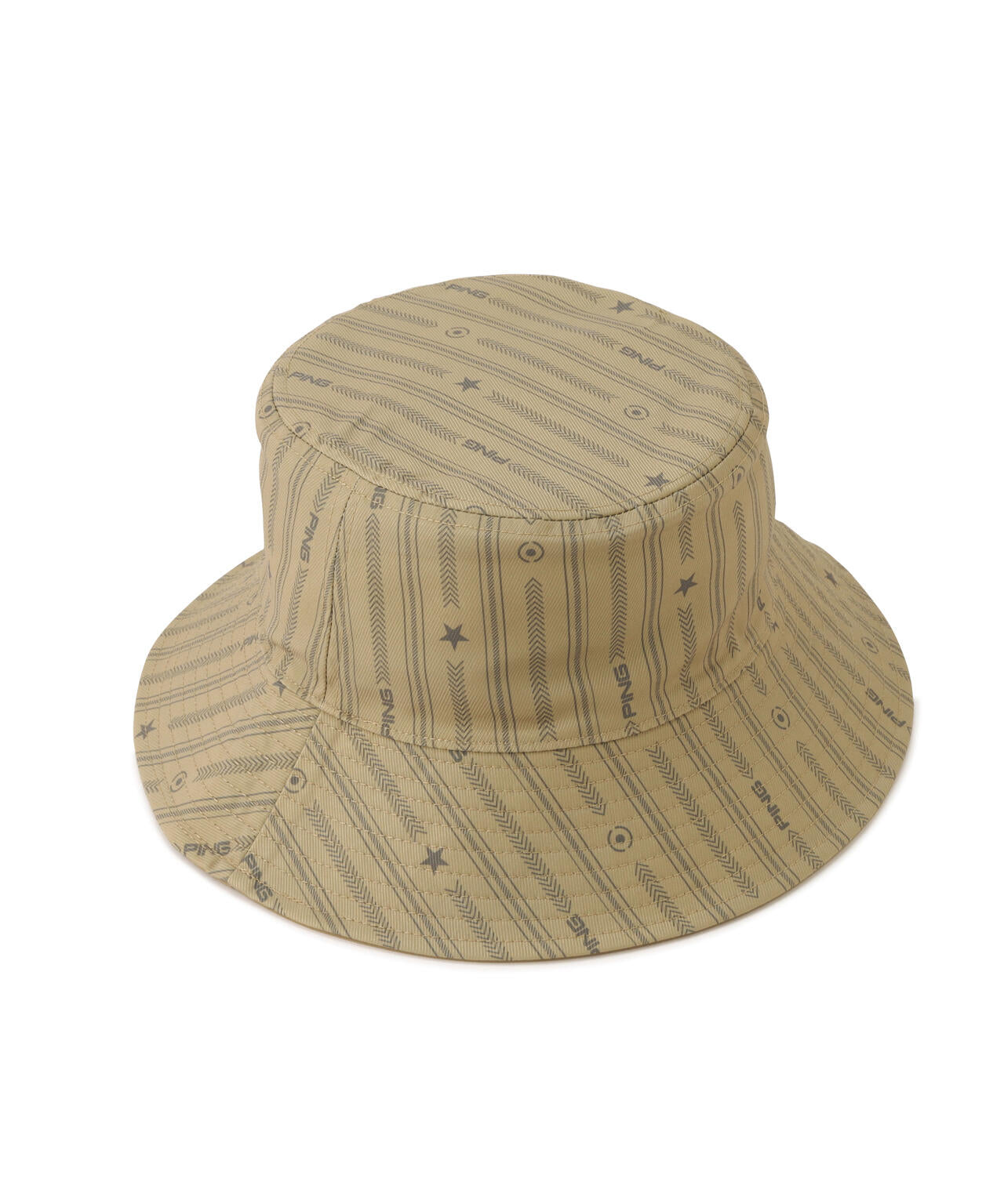 【PING APPAREL】ストライプ総柄プリントリバーシブルハット <NATIVE>(UNISEX)