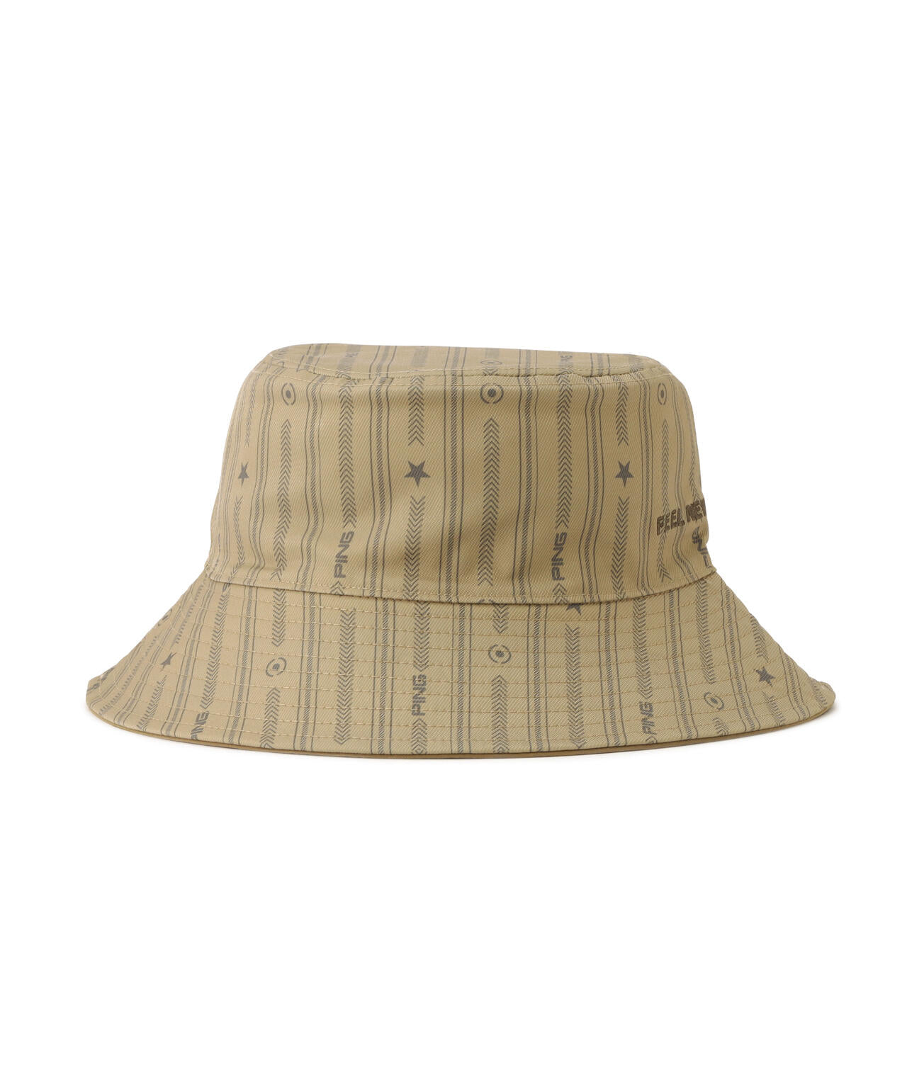 【PING APPAREL】ストライプ総柄プリントリバーシブルハット <NATIVE>(UNISEX)