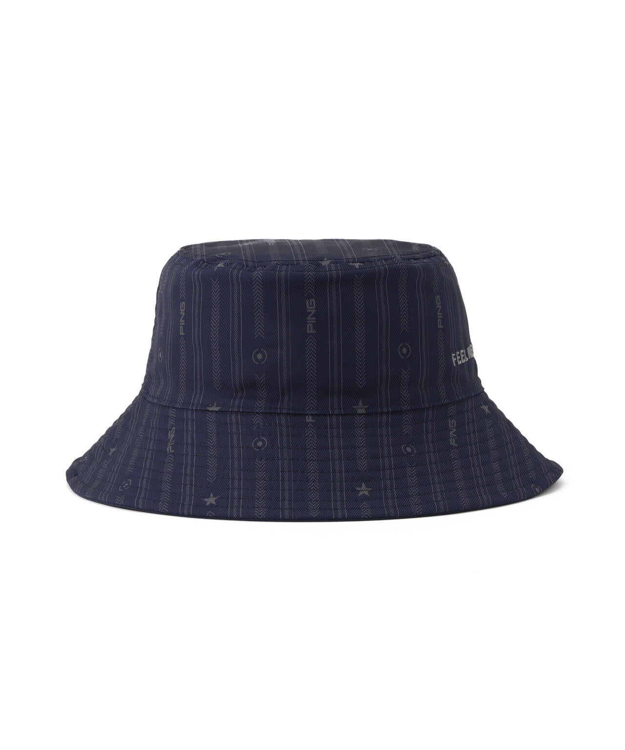 【PING APPAREL】ストライプ総柄プリントリバーシブルハット <NATIVE>(UNISEX)
