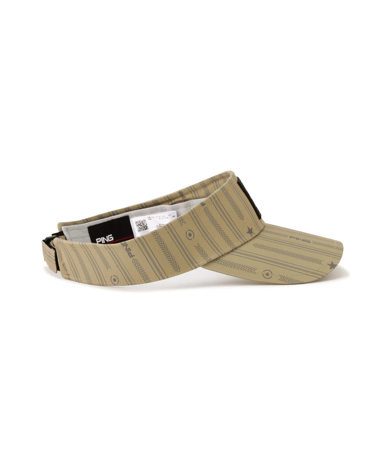 【PING APPAREL】ストライプ総柄プリントバイザー <NATIVE>(UNISEX)