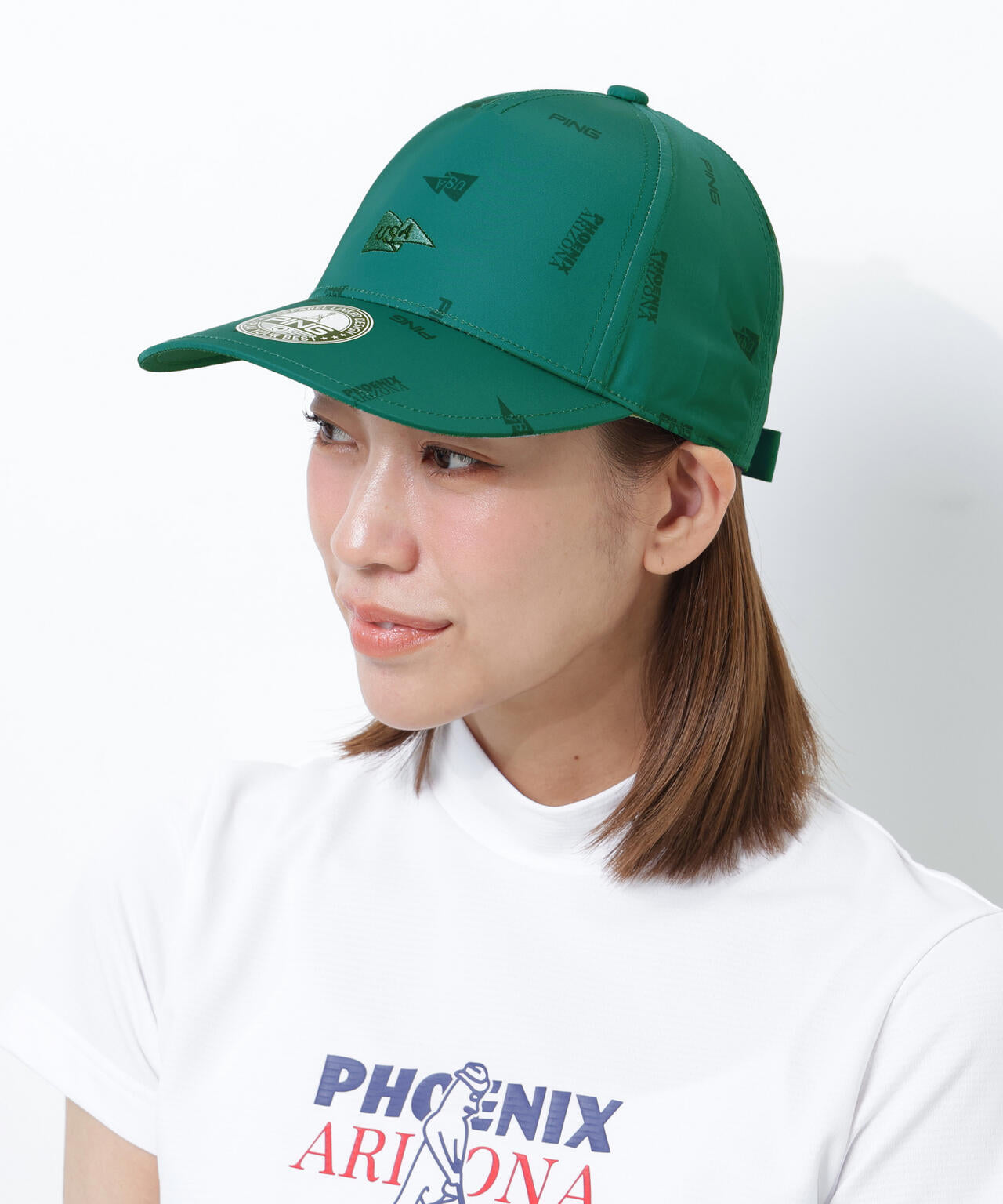 【PING APPAREL】USA FLAG総柄プリントキャップ <NATIVE>(UNISEX)