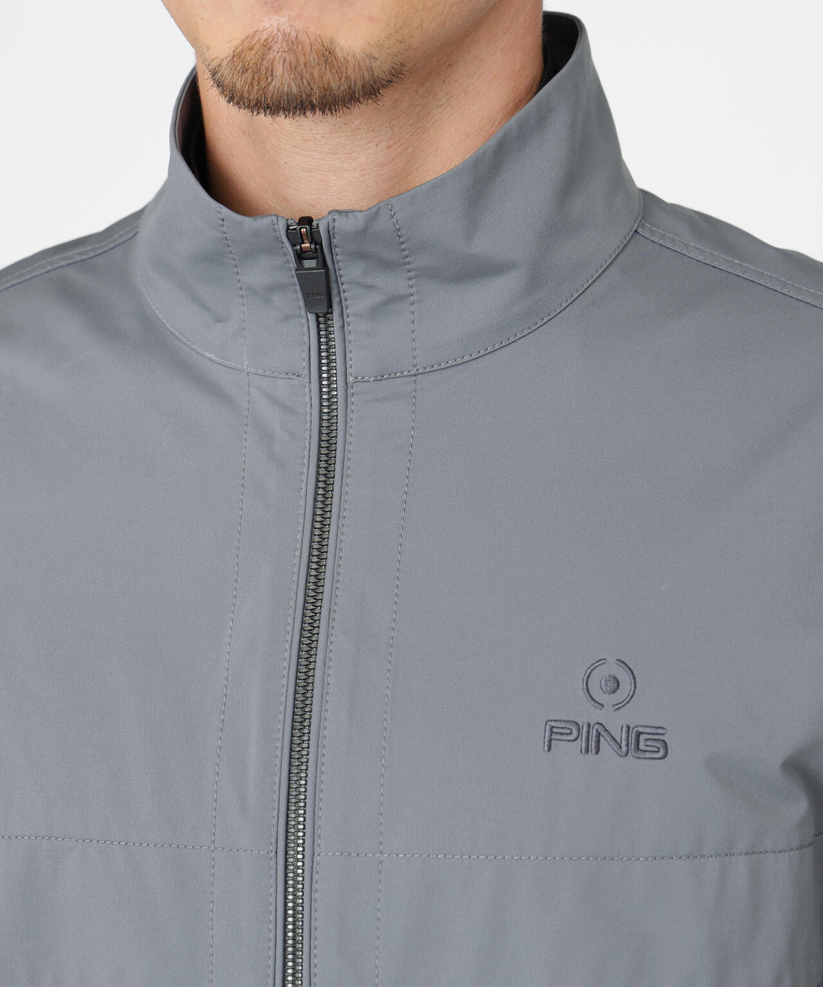 【PING APPAREL】ストレッチハイゲージ天竺2WAYスタンドフルジップブルゾン (MENS)
