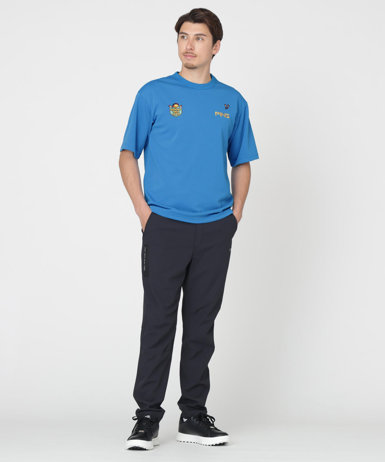 【PING APPAREL】ミニリップストップテーパードパンツ (MENS)