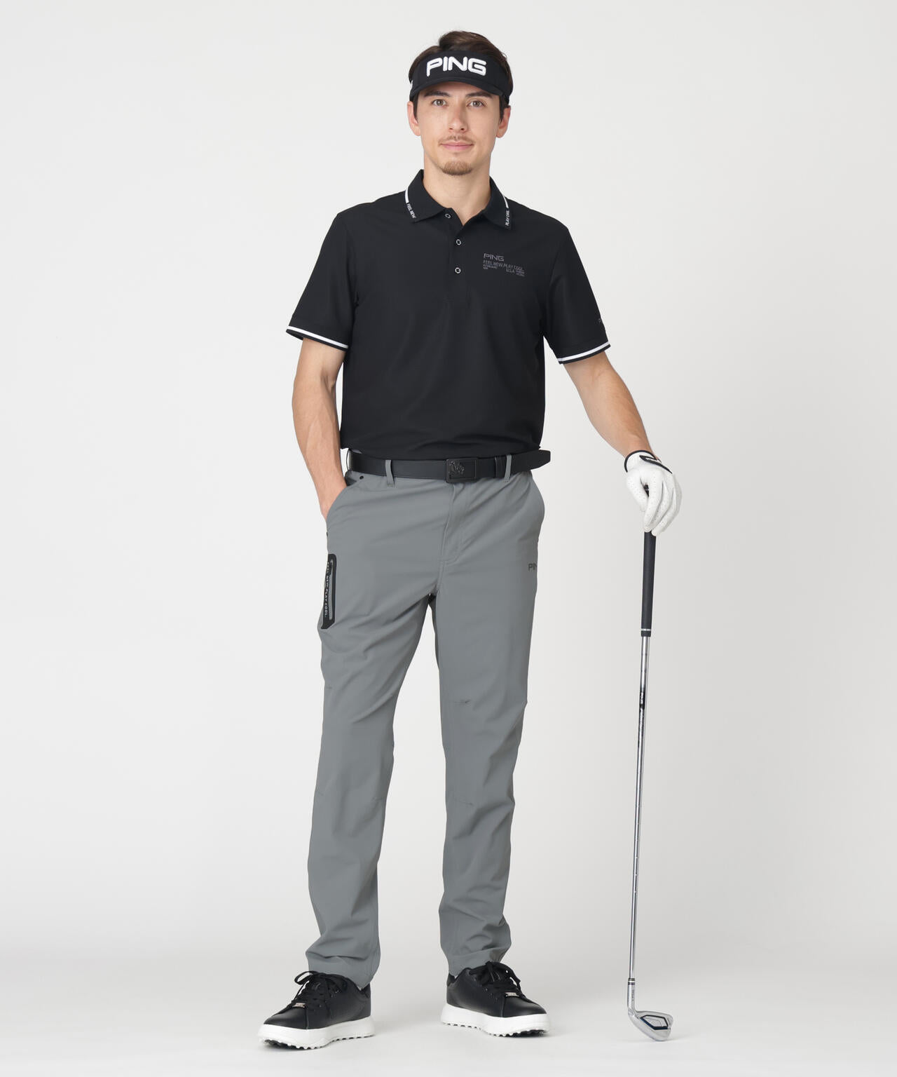 【PING APPAREL】ミニリップストップテーパードパンツ (MENS)