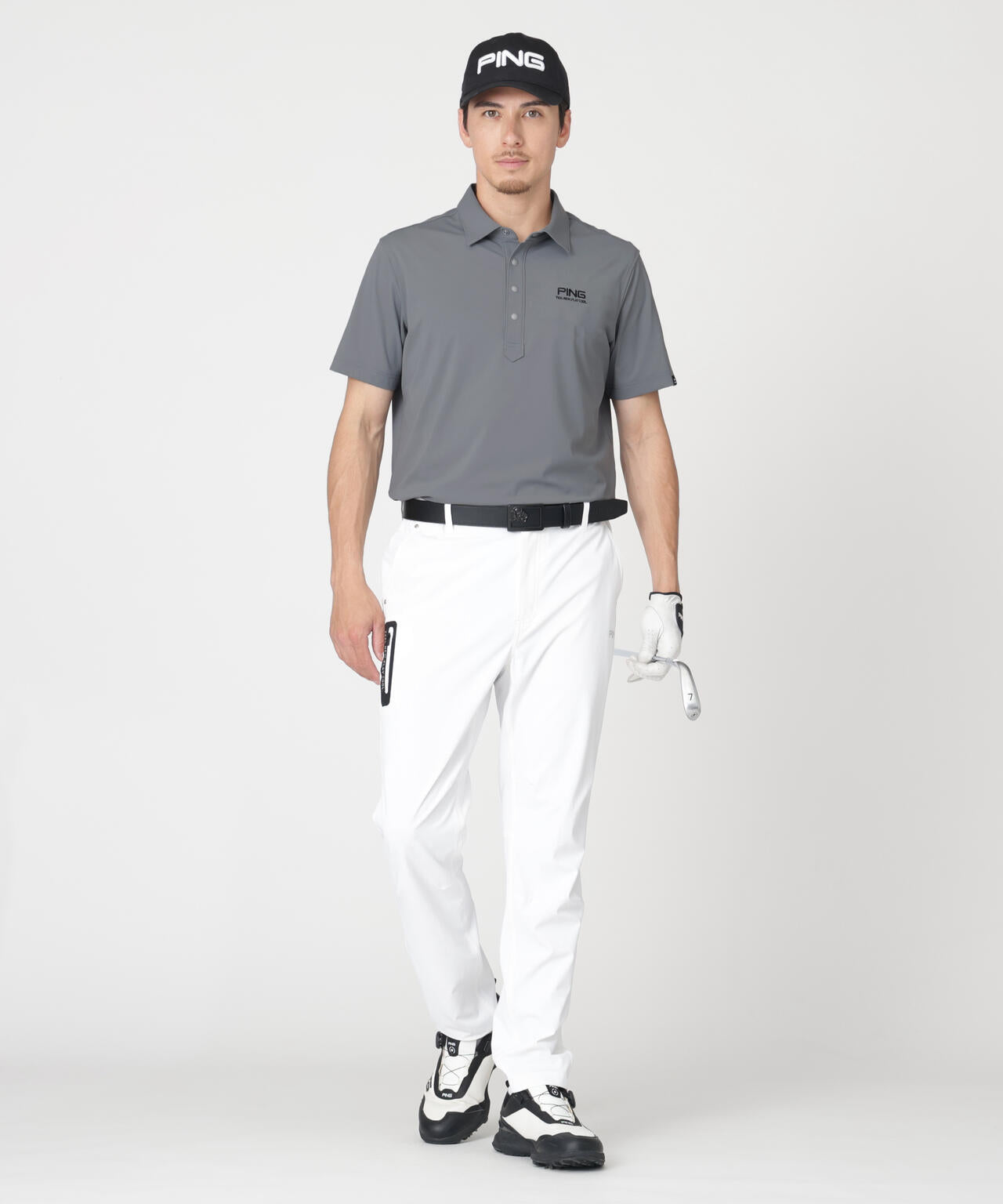 【PING APPAREL】ミニリップストップテーパードパンツ (MENS)