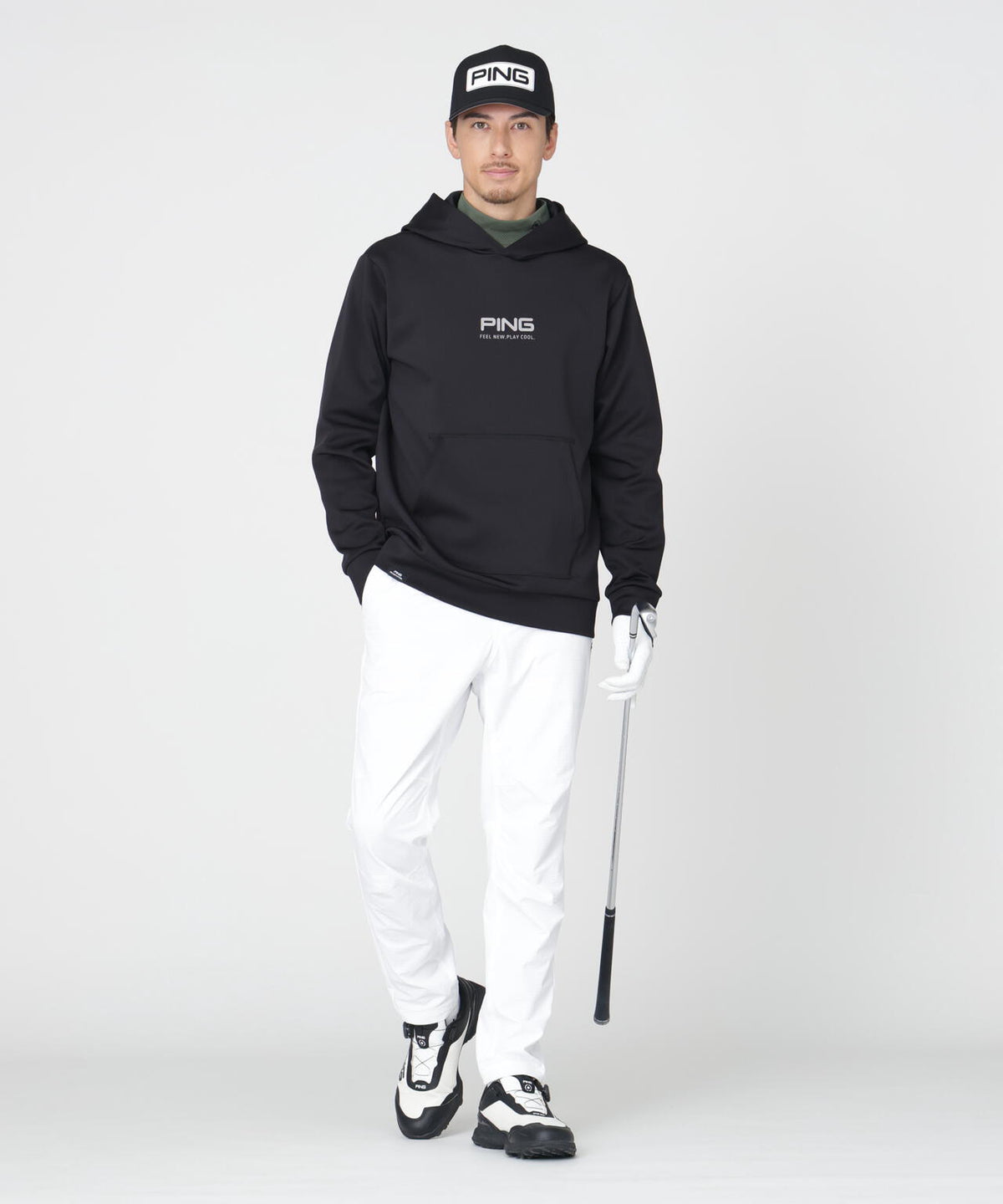 【PING APPAREL】全方向ストレッチ布帛高機能テーパードパンツ (MENS)