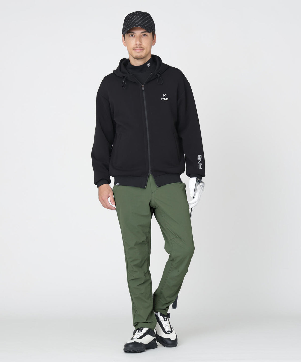 【PING APPAREL】全方向ストレッチ布帛高機能テーパードパンツ (MENS)