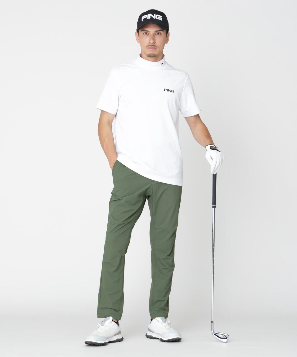 【PING APPAREL】全方向ストレッチ布帛高機能テーパードパンツ (MENS)