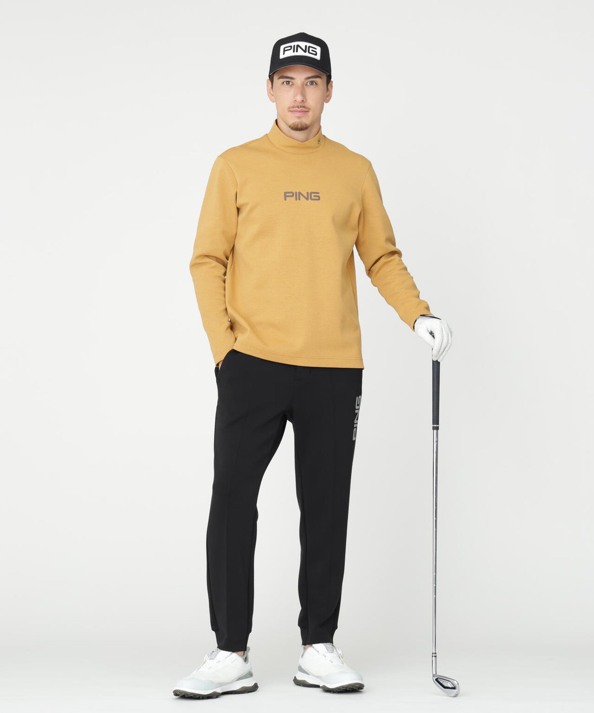 【PING APPAREL】全方向ストレッチダンボールニットテーパードパンツ (MENS)