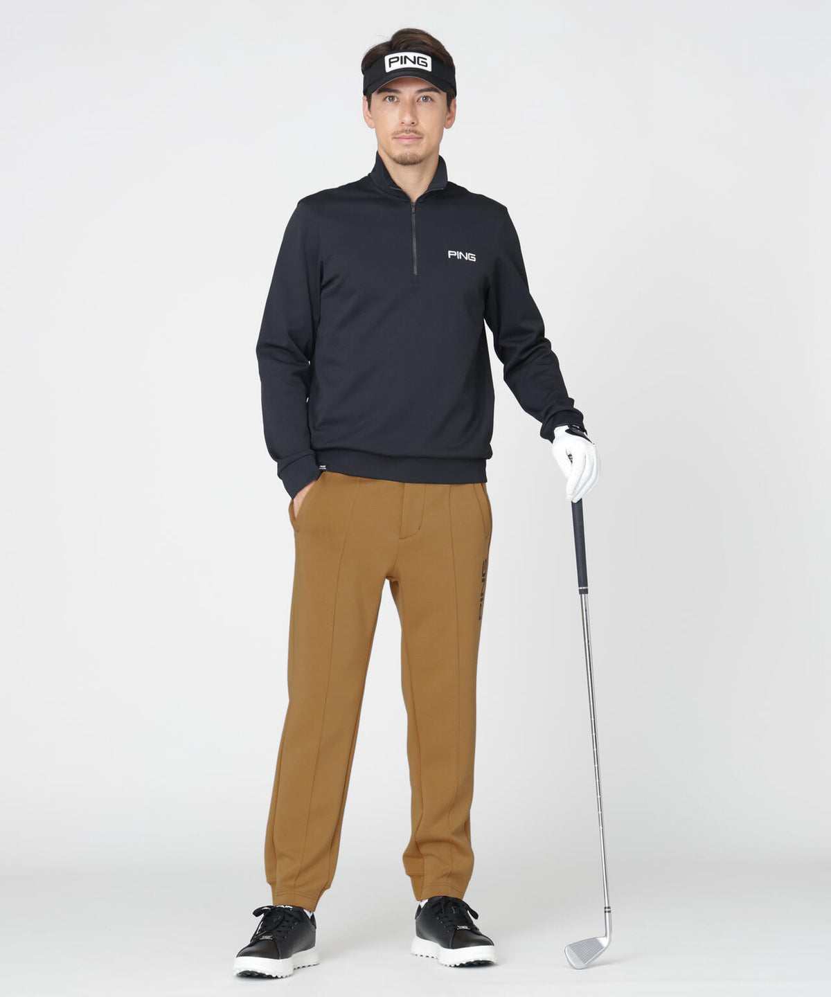 【PING APPAREL】全方向ストレッチダンボールニットテーパードパンツ (MENS)