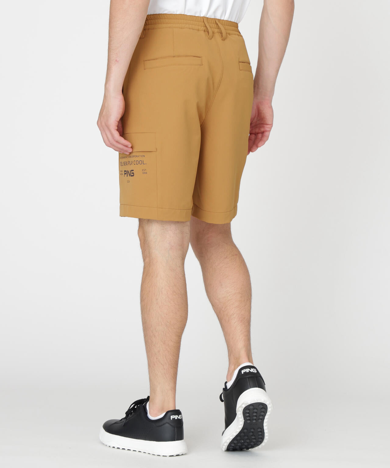【PING APPAREL】ダブルストレッチフラップショートパンツ (MENS)