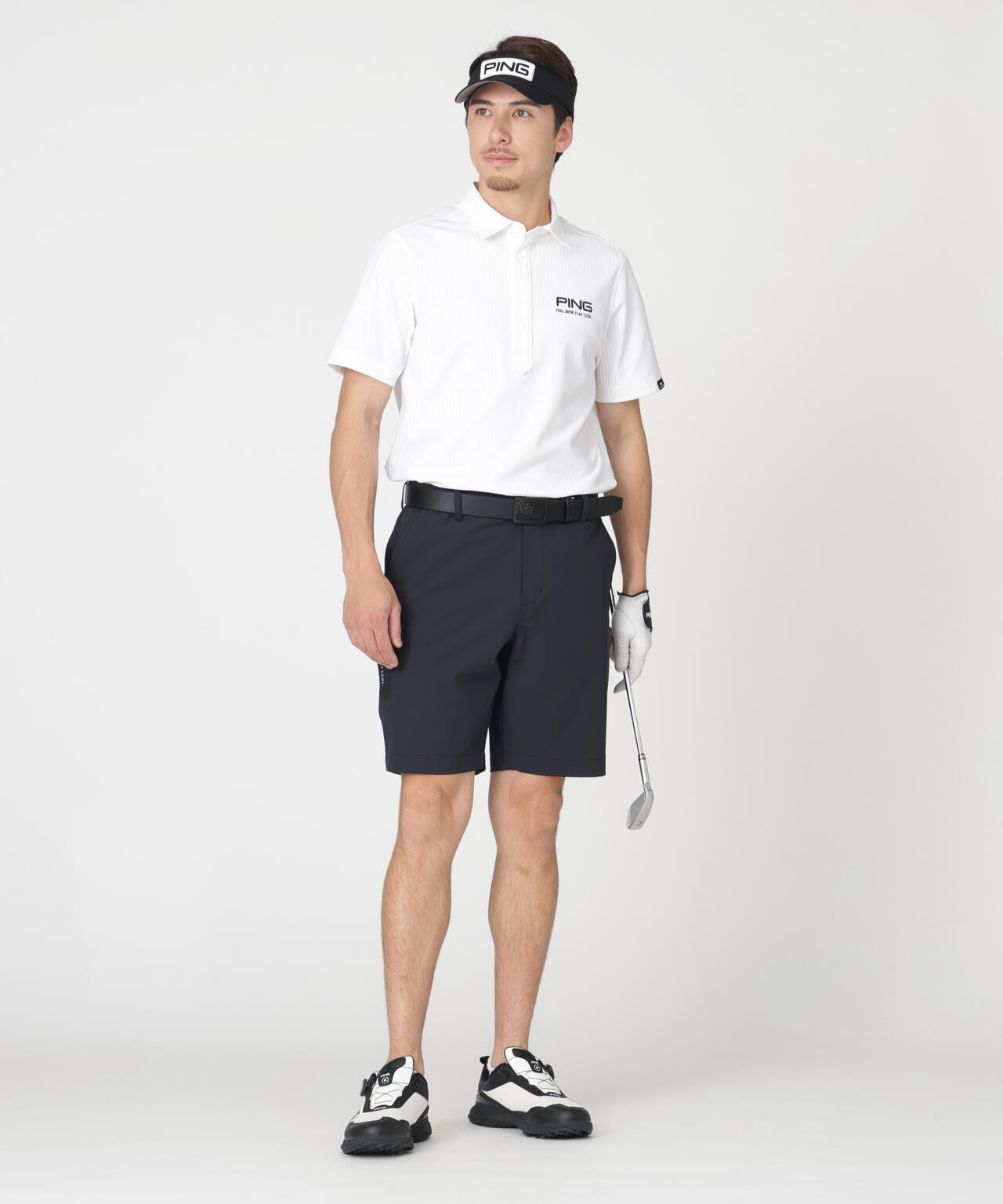 【PING APPAREL】【UVカット・撥水】全方向ストレッチミニリップストップショートパンツ (MENS)