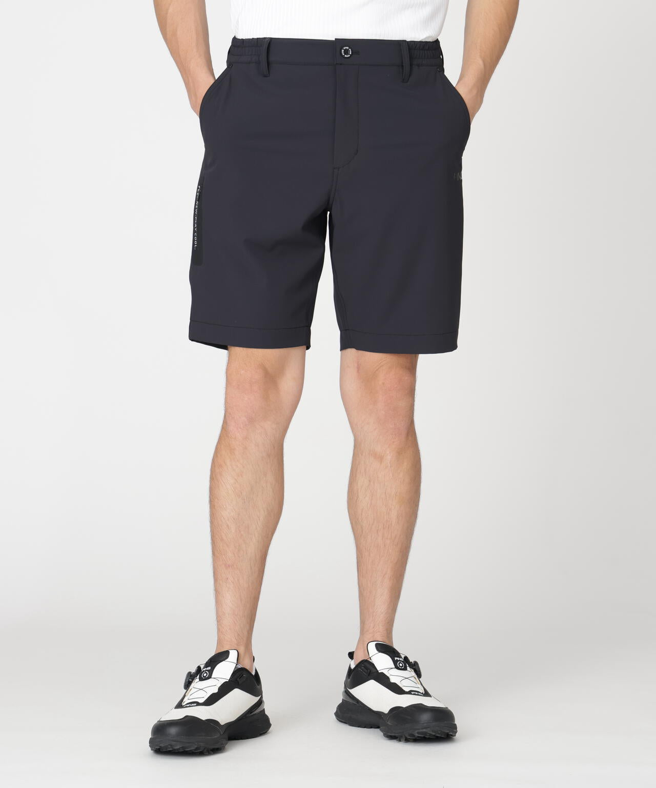 【PING APPAREL】【UVカット・撥水】全方向ストレッチミニリップストップショートパンツ (MENS)