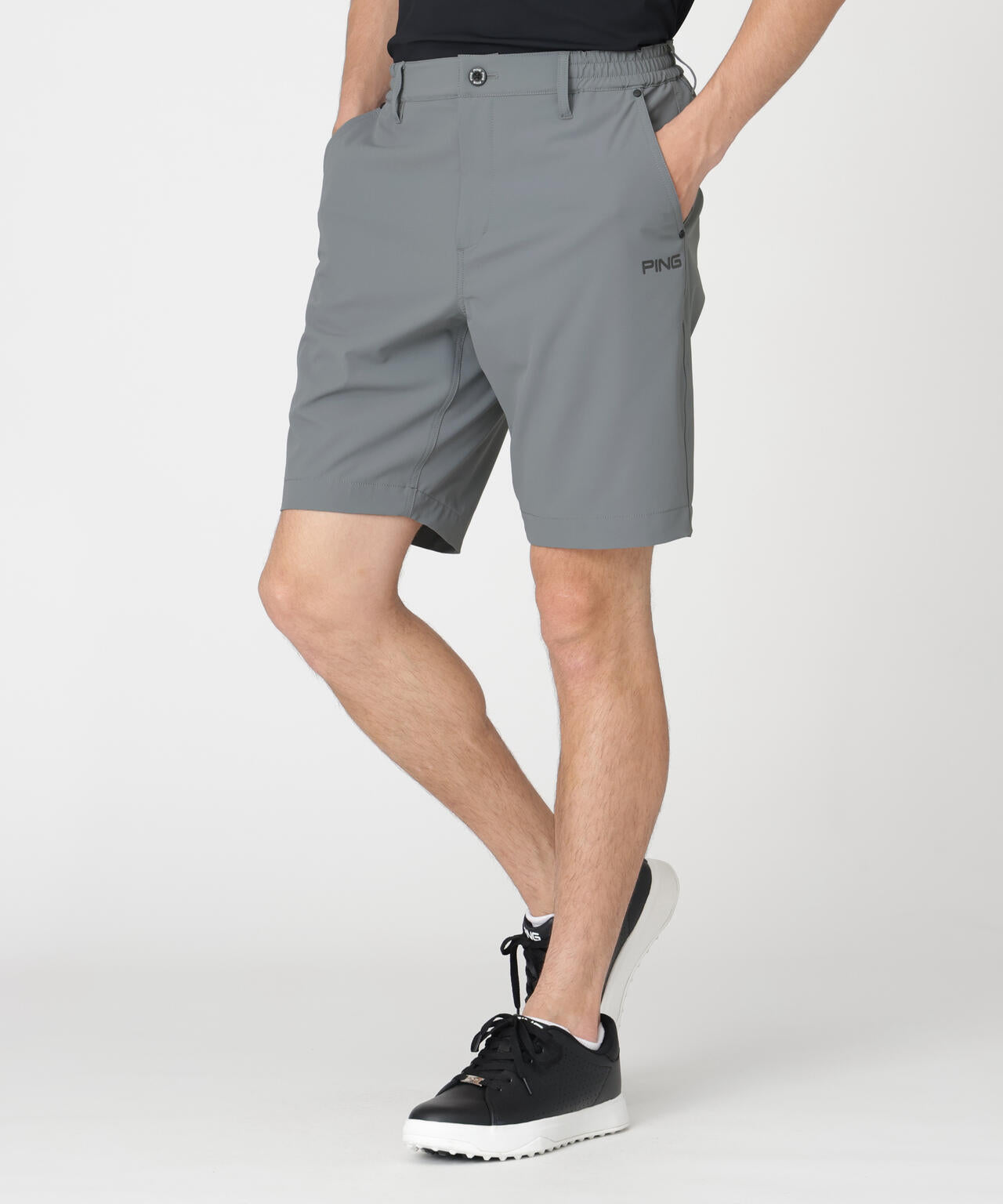 【PING APPAREL】【UVカット・撥水】全方向ストレッチミニリップストップショートパンツ (MENS)