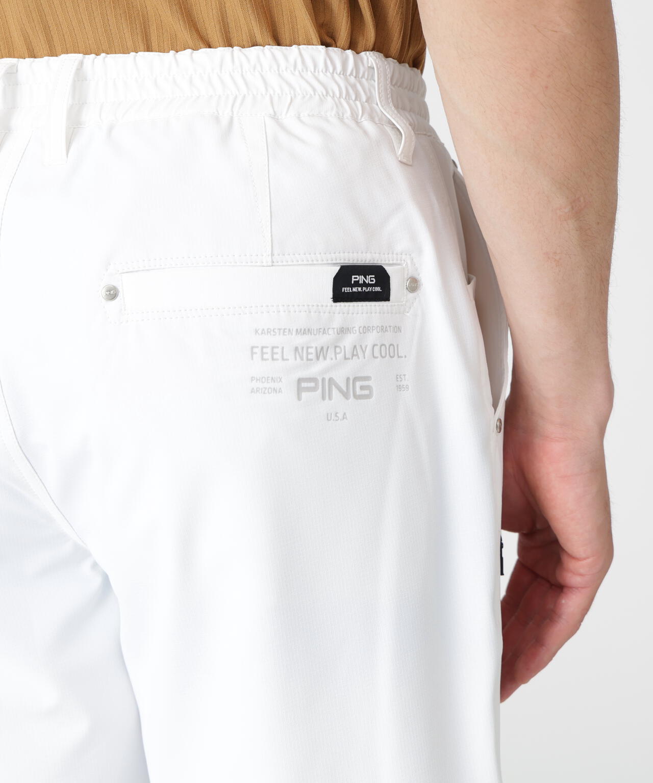 【PING APPAREL】【UVカット・撥水】全方向ストレッチミニリップストップショートパンツ (MENS)
