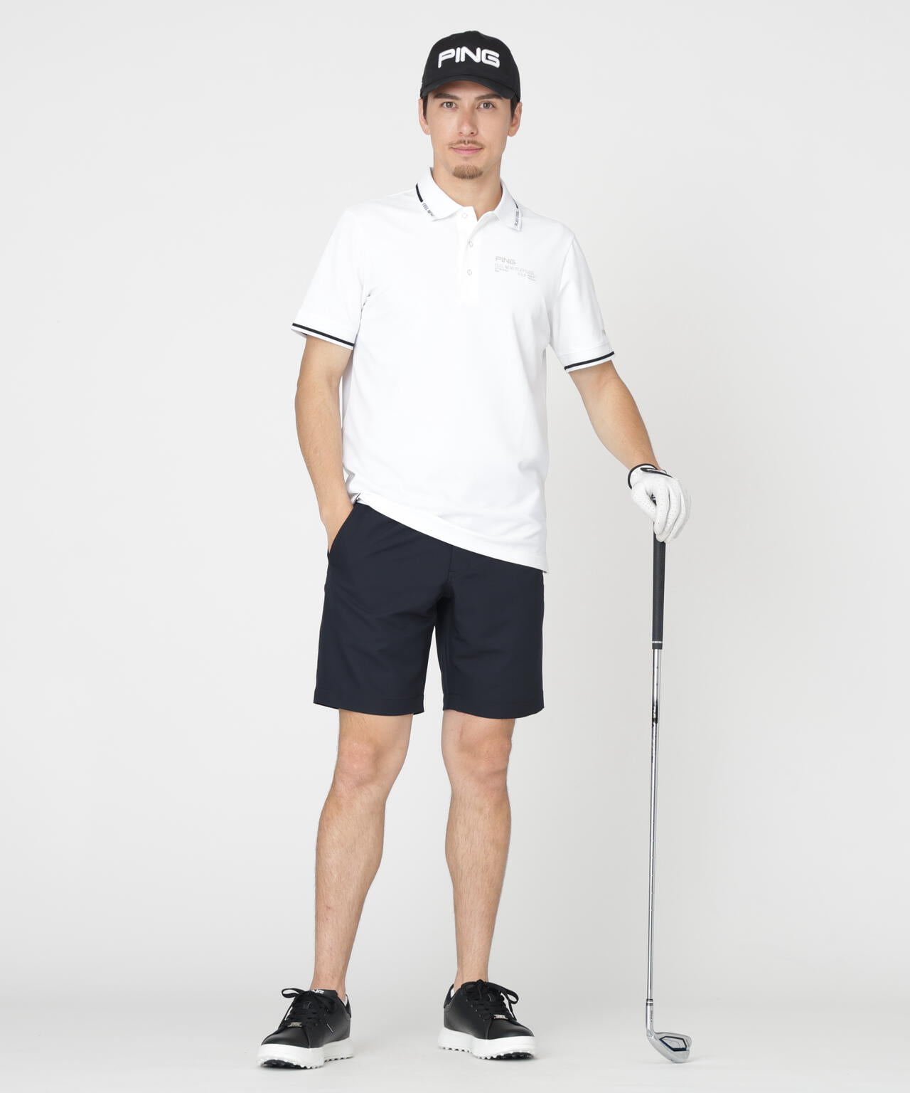 【PING APPAREL】全方向ストレッチ裏グリッドナイロンショートパンツ (MENS)