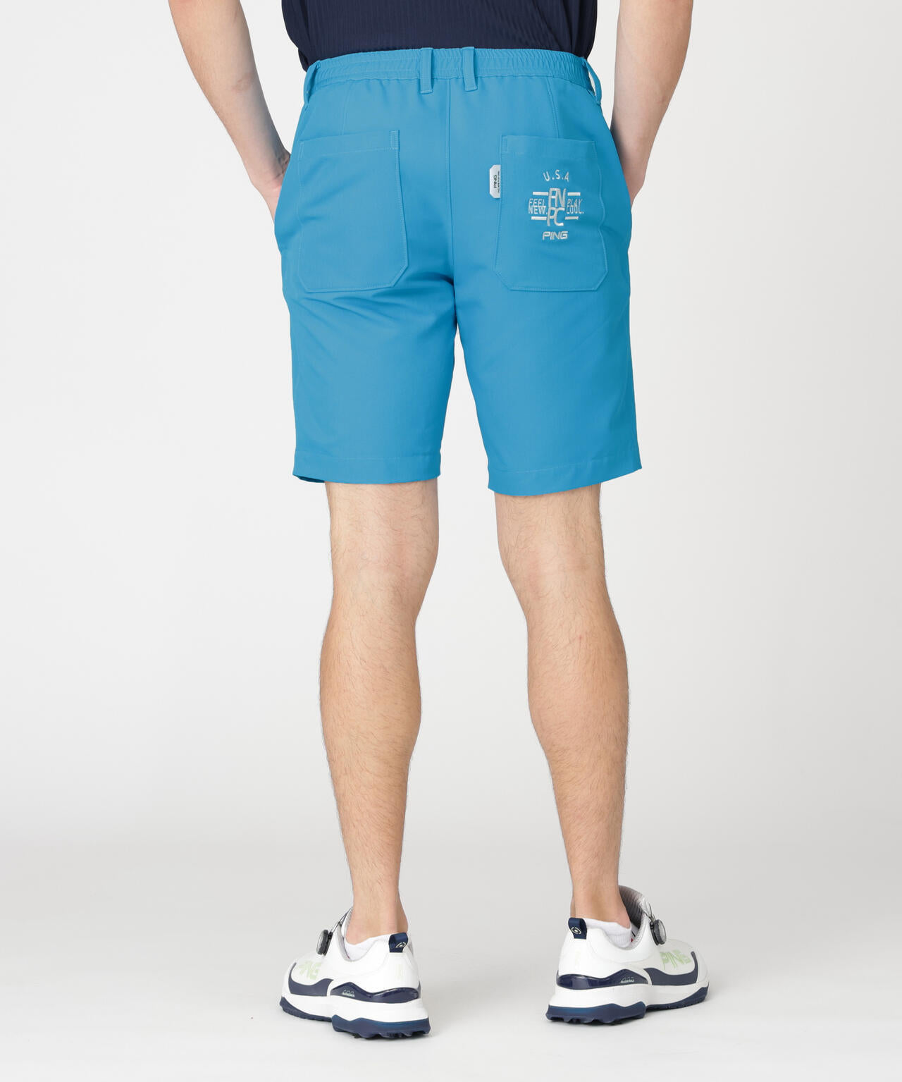【PING APPAREL】全方向ストレッチ裏グリッドナイロンショートパンツ (MENS)