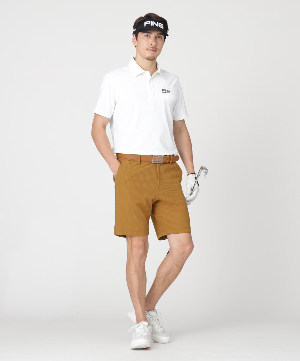【PING APPAREL】全方向ストレッチシアサッカーショートパンツ (MENS)