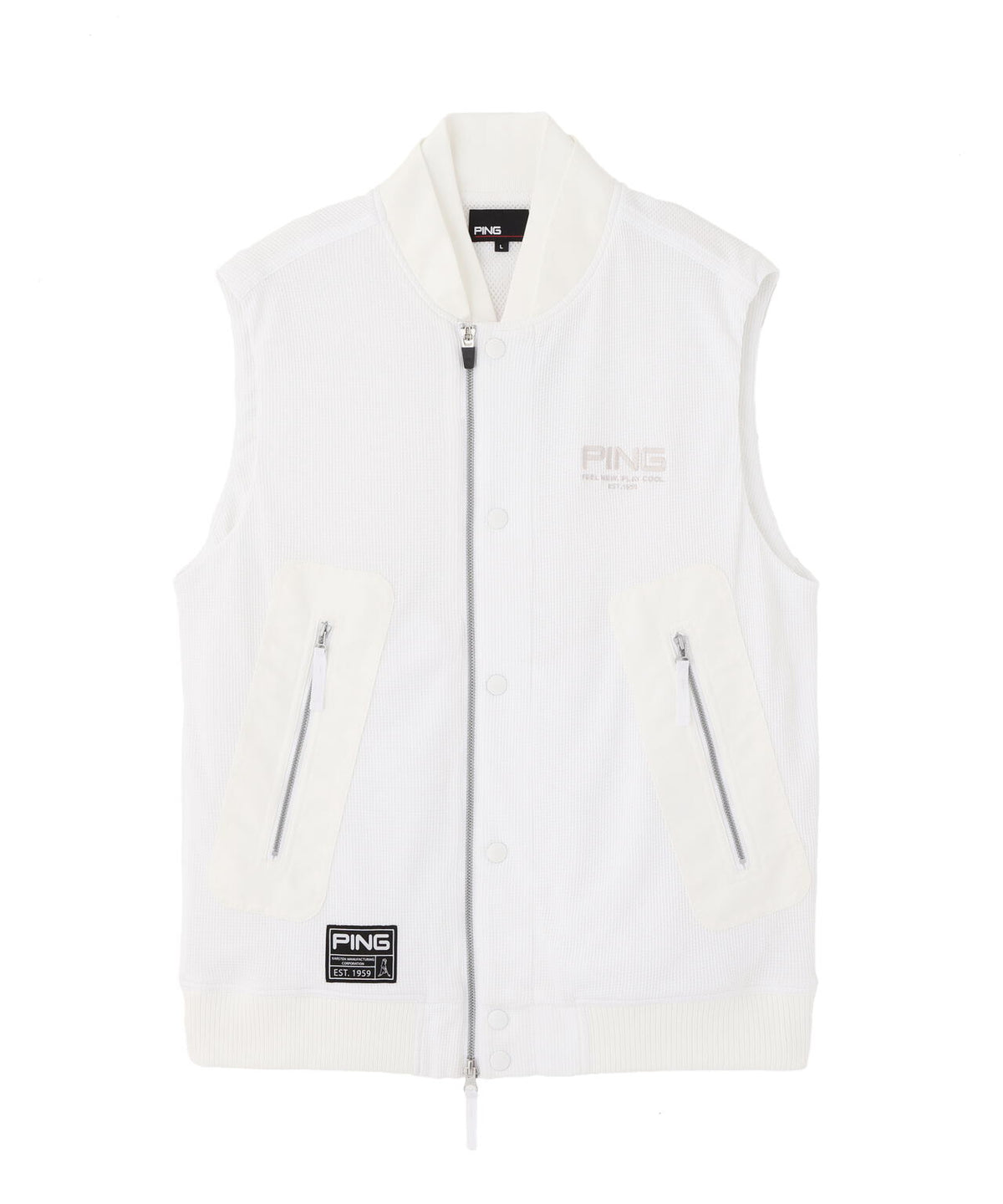 【PING APPAREL】ワッフルフルジップベスト <GOLD> (MENS)