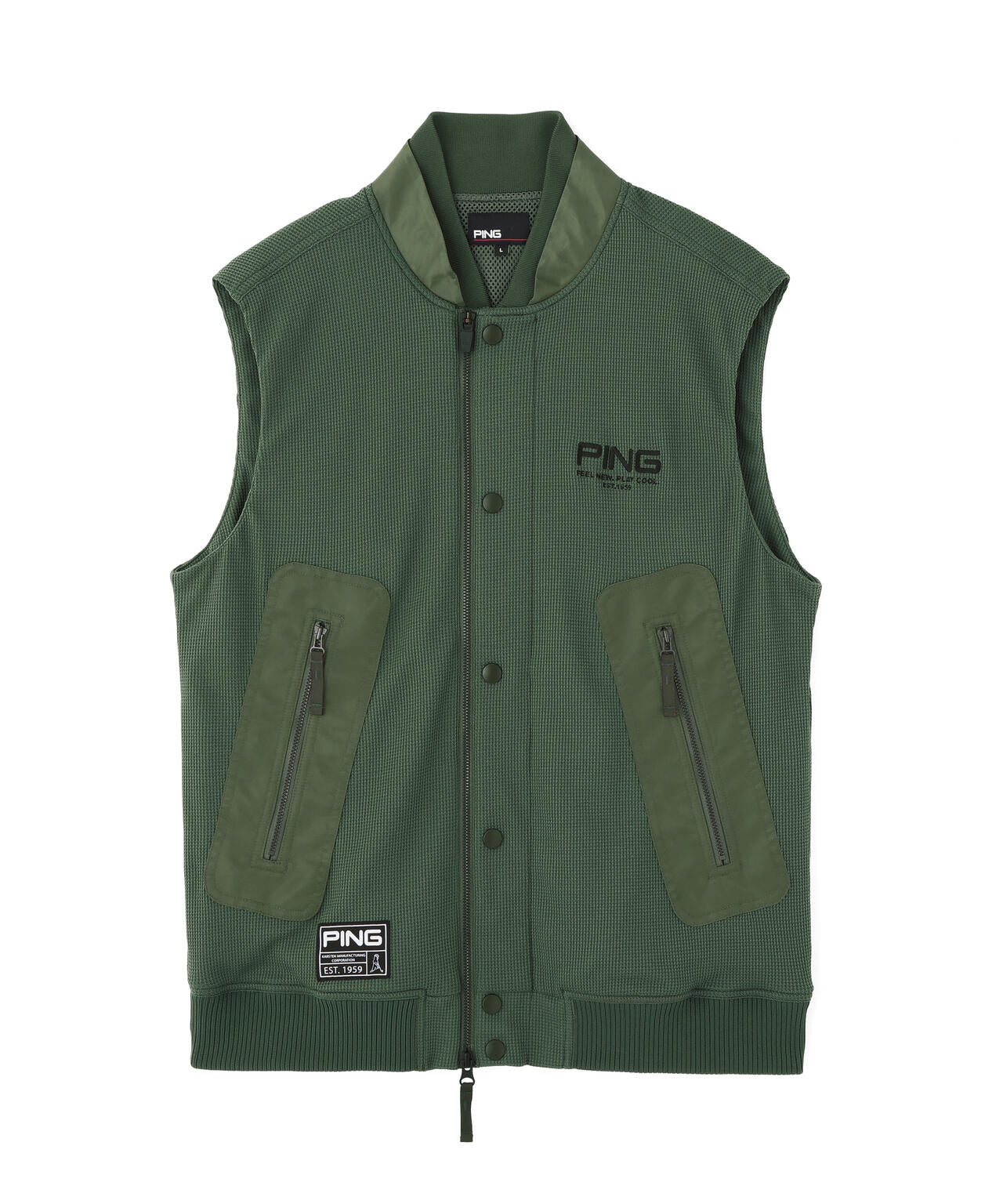 【PING APPAREL】ワッフルフルジップベスト <GOLD> (MENS)