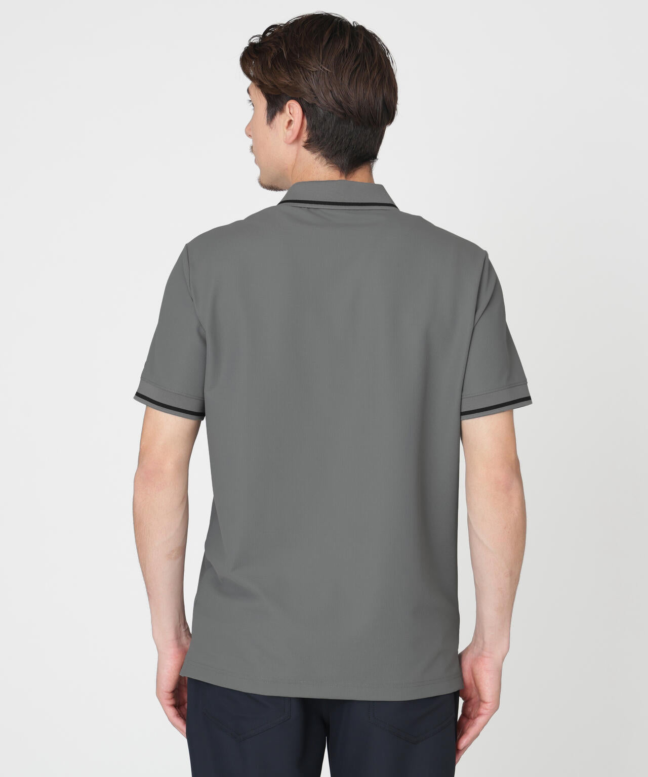 【PING APPAREL】ワッフルロゴジャガード衿半袖ポロシャツ (MENS)