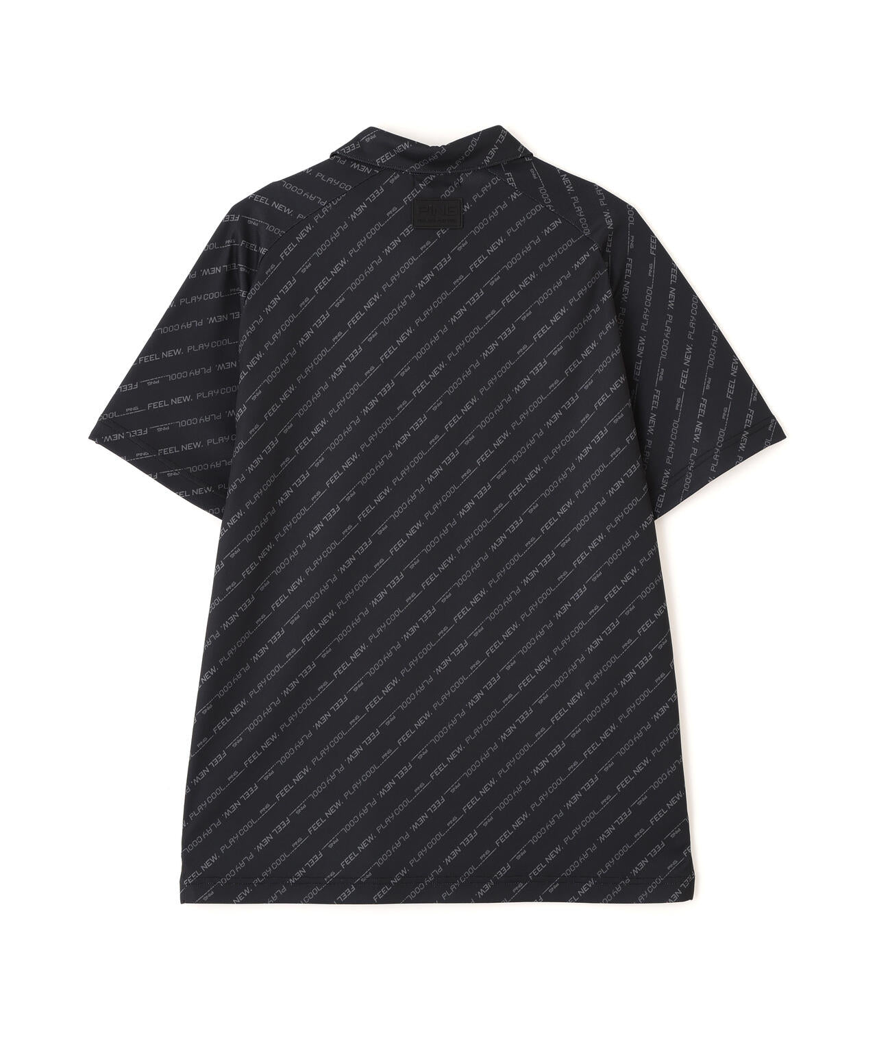 【PING APPAREL】軽量ブリスターバイアスロゴストライププリント半袖ポロシャツ (MENS)