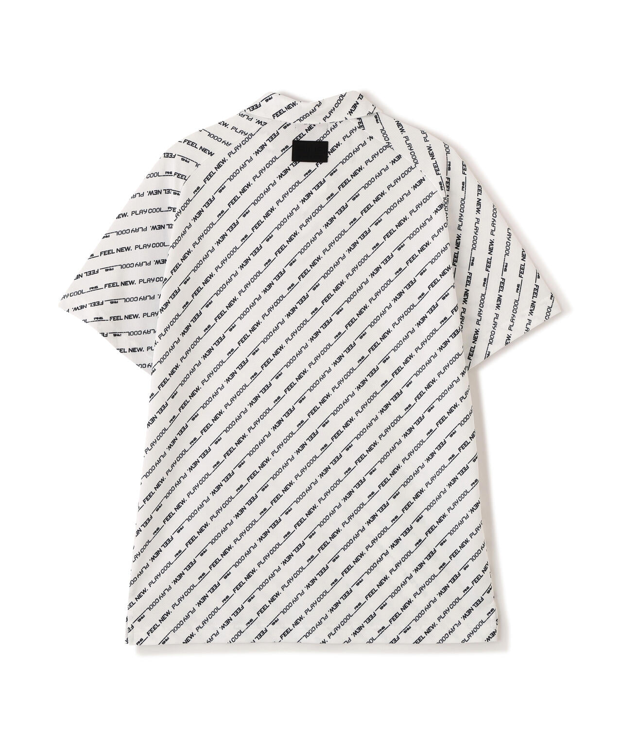 【PING APPAREL】軽量ブリスターバイアスロゴストライププリント半袖ポロシャツ (MENS)
