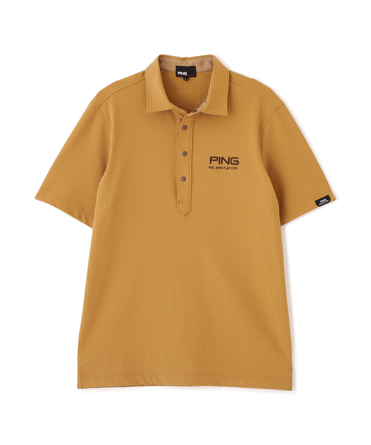 【PING APPAREL】全方向ストレッチシアサッカー半袖ポロシャツ (MENS)
