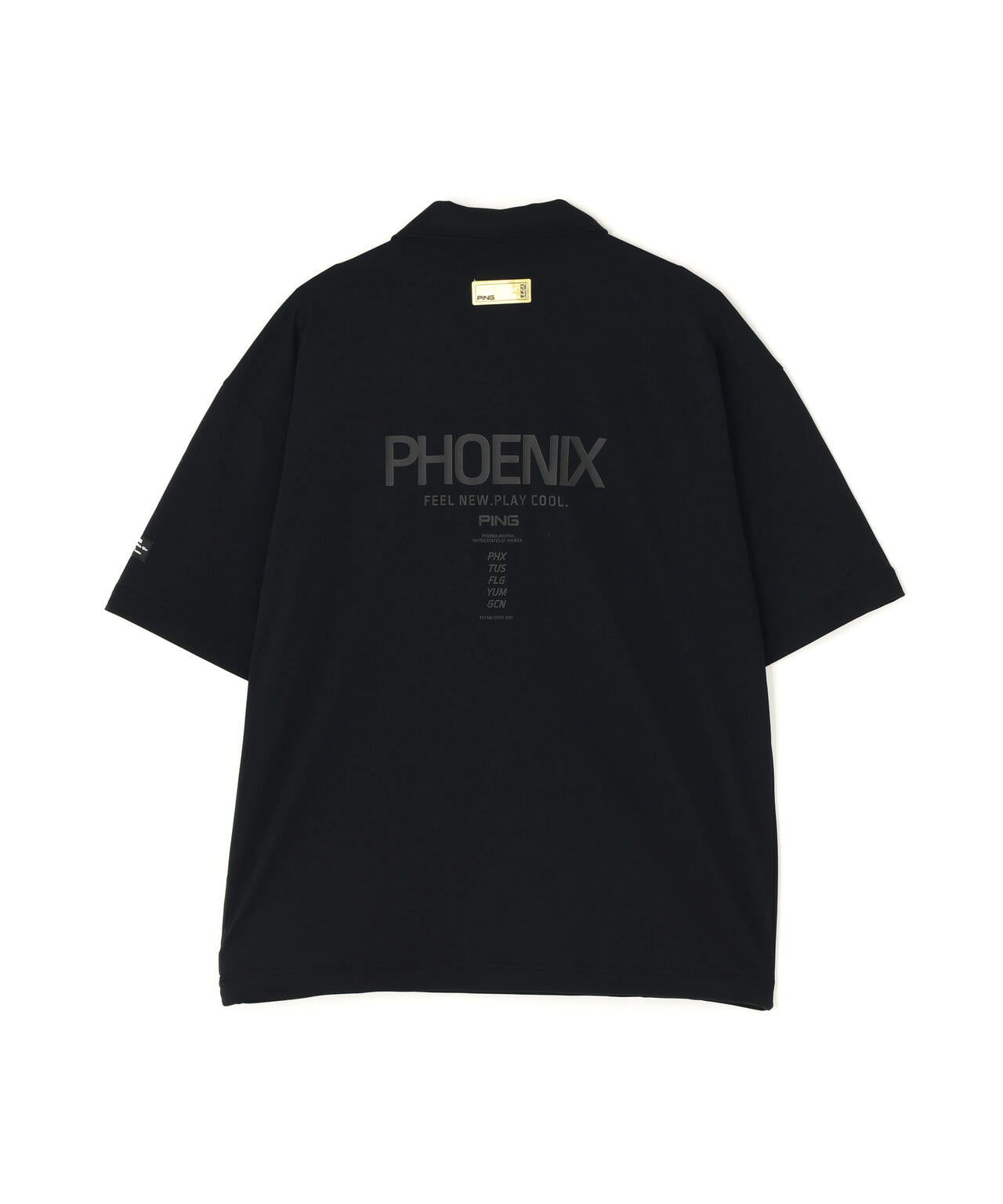 【PING APPAREL】半袖ハーフジップシャツ <GOLD> (MENS)