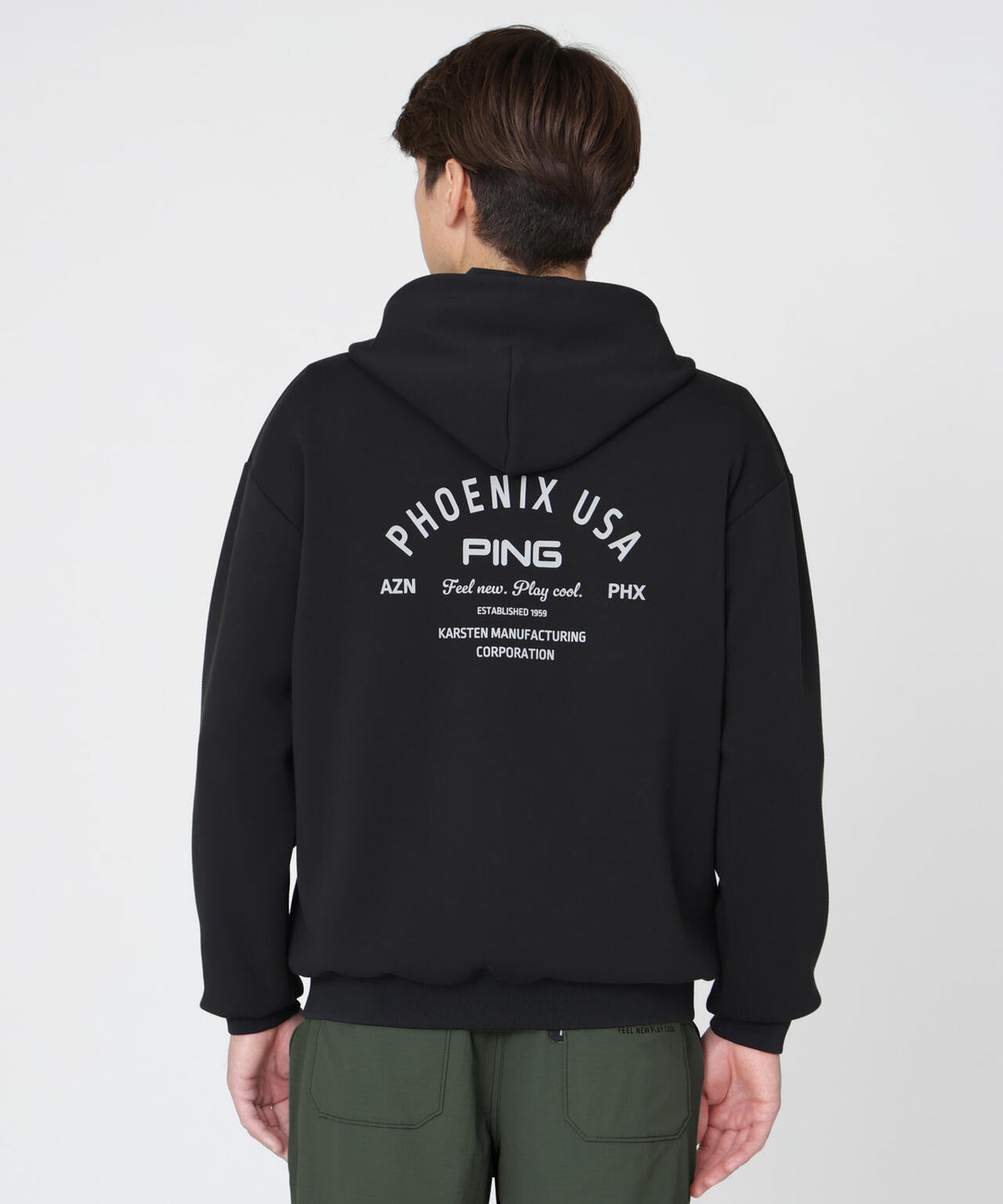 【PING APPAREL】全方向ストレッチダンボールニットフルジップフーディー (MENS)