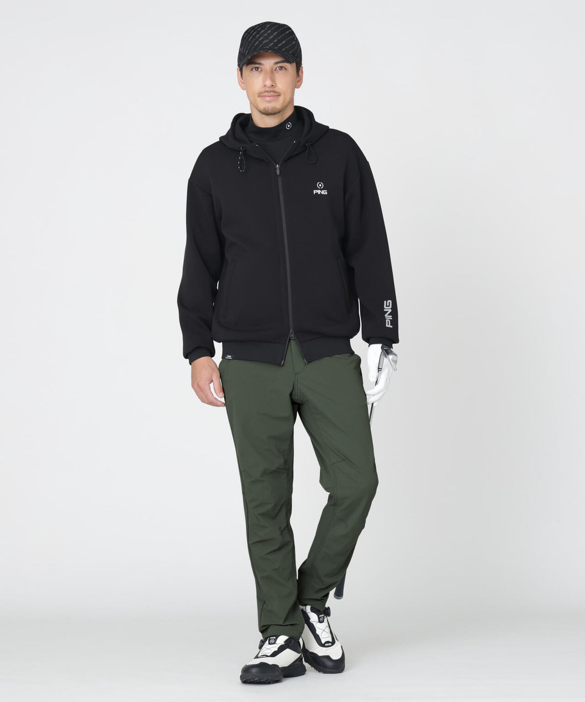 【PING APPAREL】全方向ストレッチダンボールニットフルジップフーディー (MENS)
