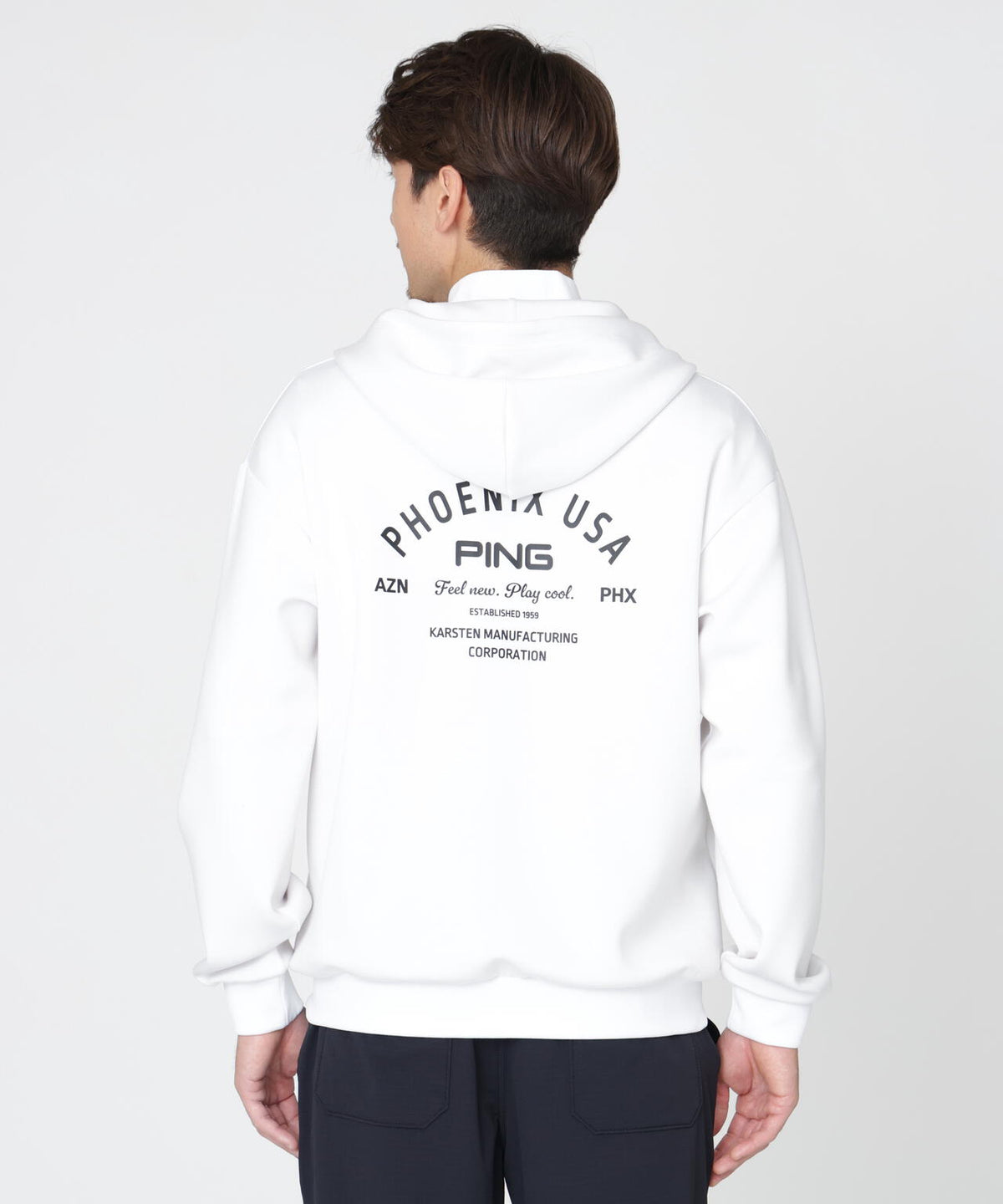 【PING APPAREL】全方向ストレッチダンボールニットフルジップフーディー (MENS)