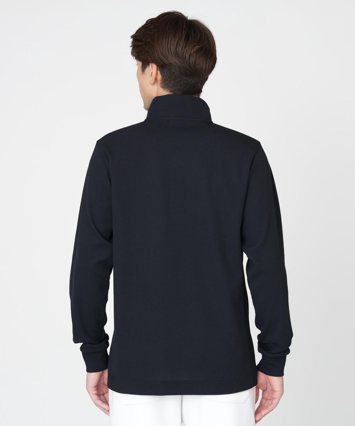 【PING APPAREL】ストレッチワッフルハーフジップカットソー (MENS)