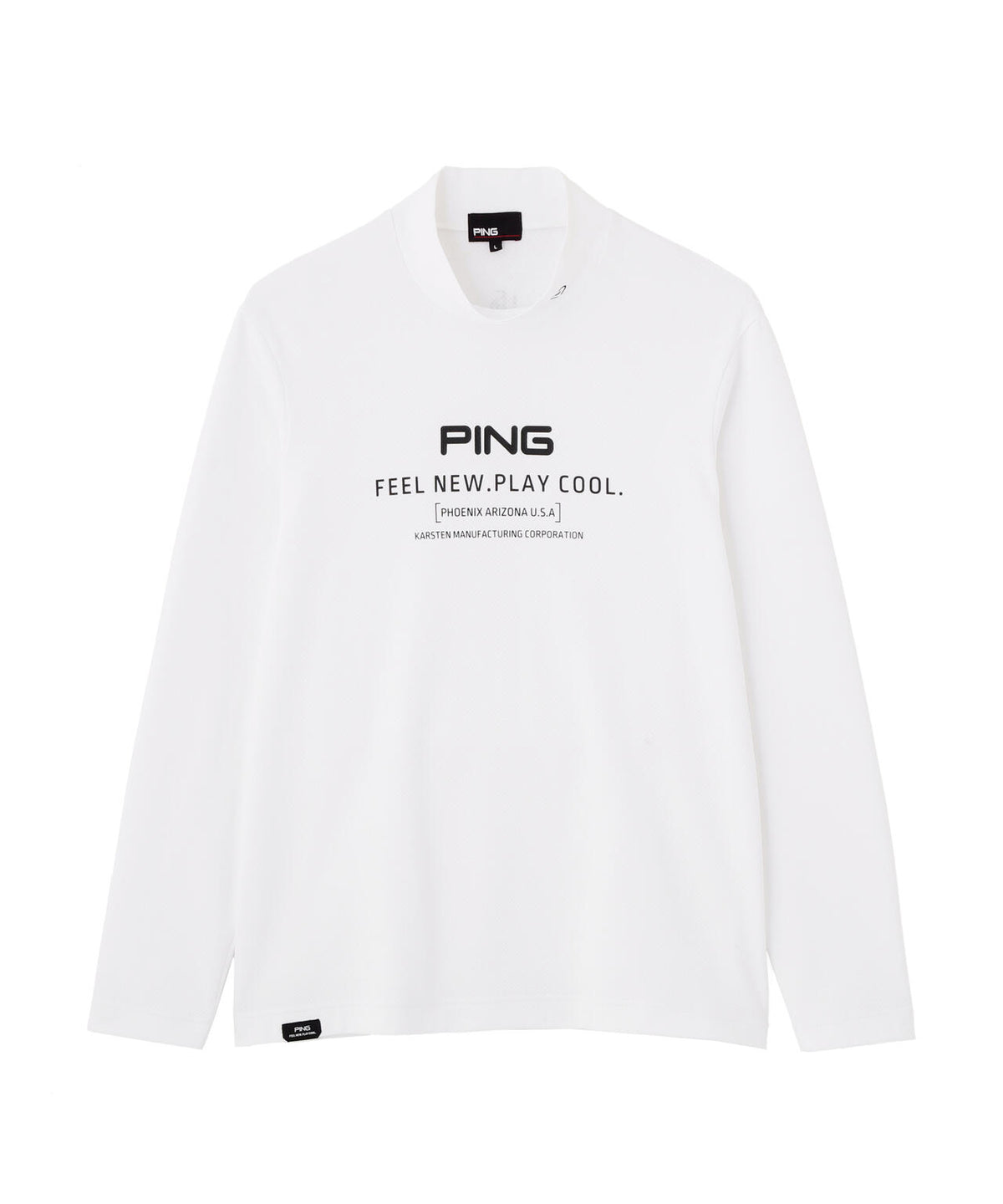 【PING APPAREL】格子リバーススクラムテック長袖ハイネックシャツ (MENS)