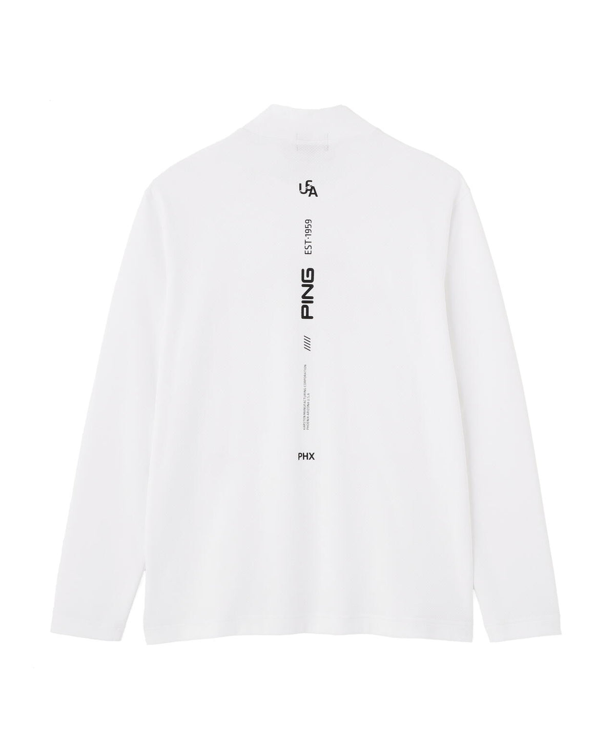 【PING APPAREL】格子リバーススクラムテック長袖ハイネックシャツ (MENS)