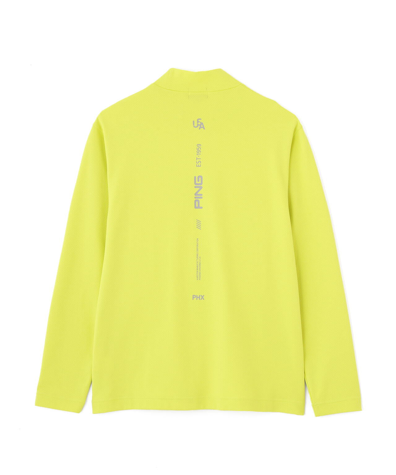 【PING APPAREL】格子リバーススクラムテック長袖ハイネックシャツ (MENS)