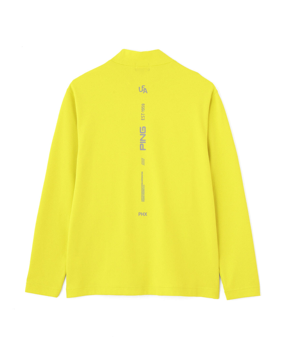 【PING APPAREL】格子リバーススクラムテック長袖ハイネックシャツ (MENS)