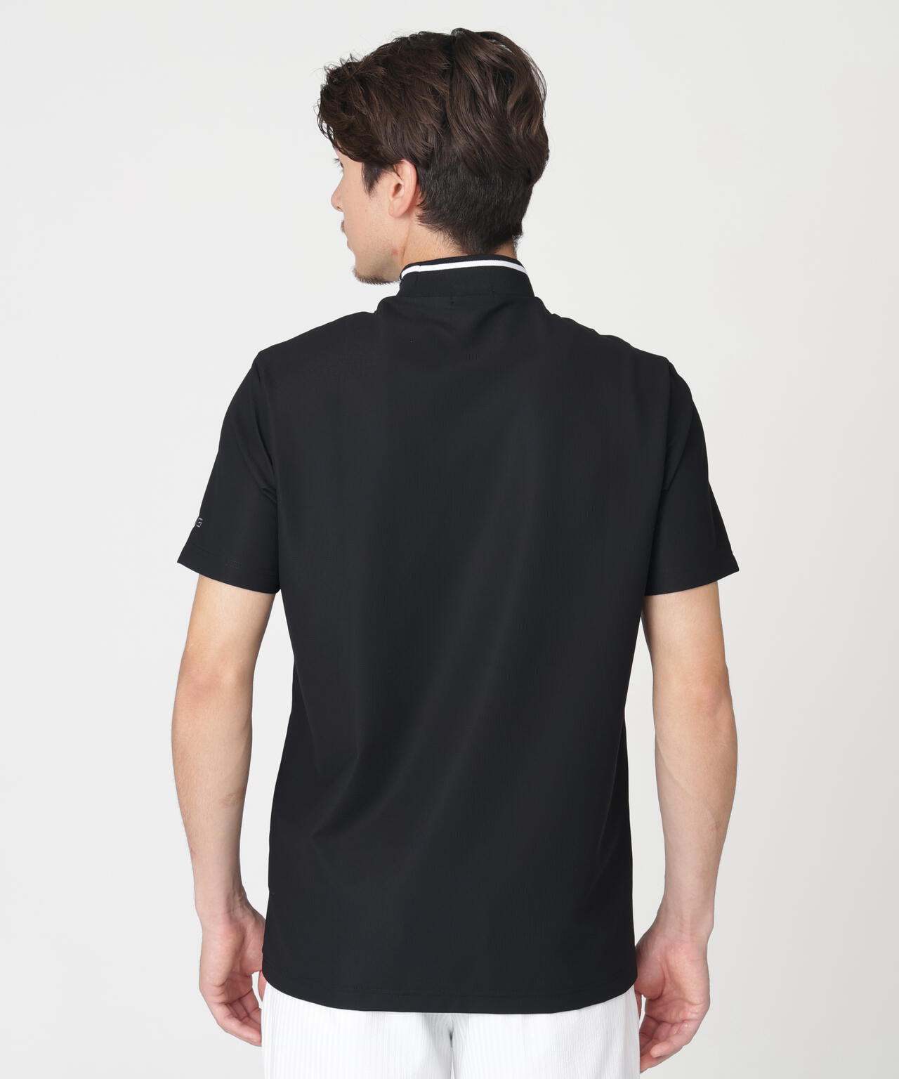 【PING APPAREL】ワッフルロゴジャカード襟ハイネックシャツ (MENS)