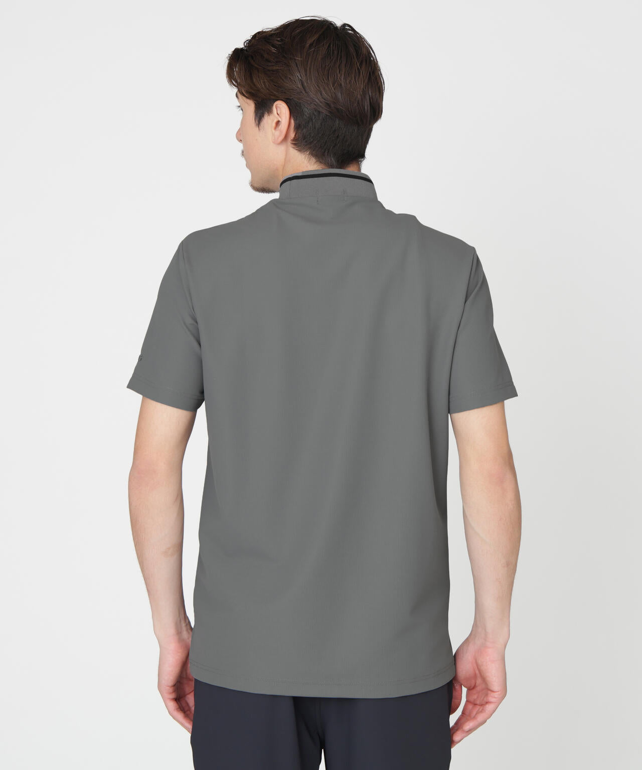 【PING APPAREL】ワッフルロゴジャカード襟ハイネックシャツ (MENS)