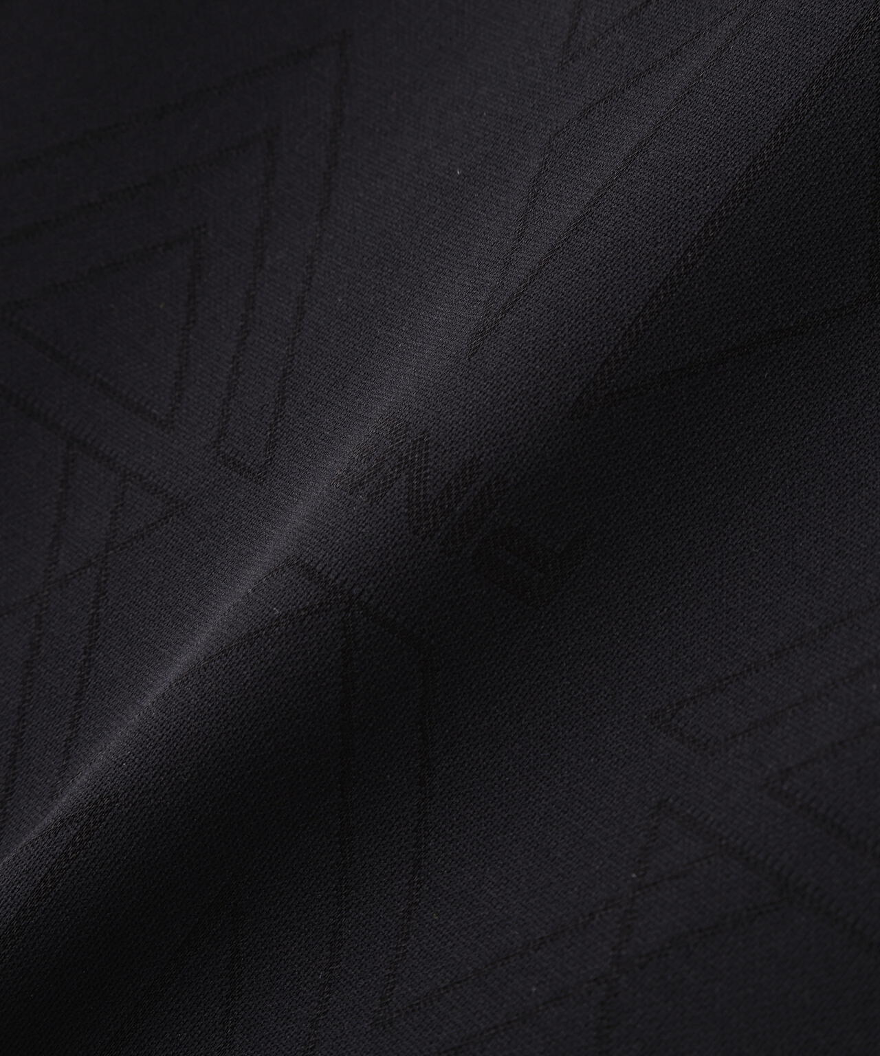 【PING APPAREL】ストレッチダルブラ三角幾何学柄ジャカード半袖ハイネックシャツ (MENS)