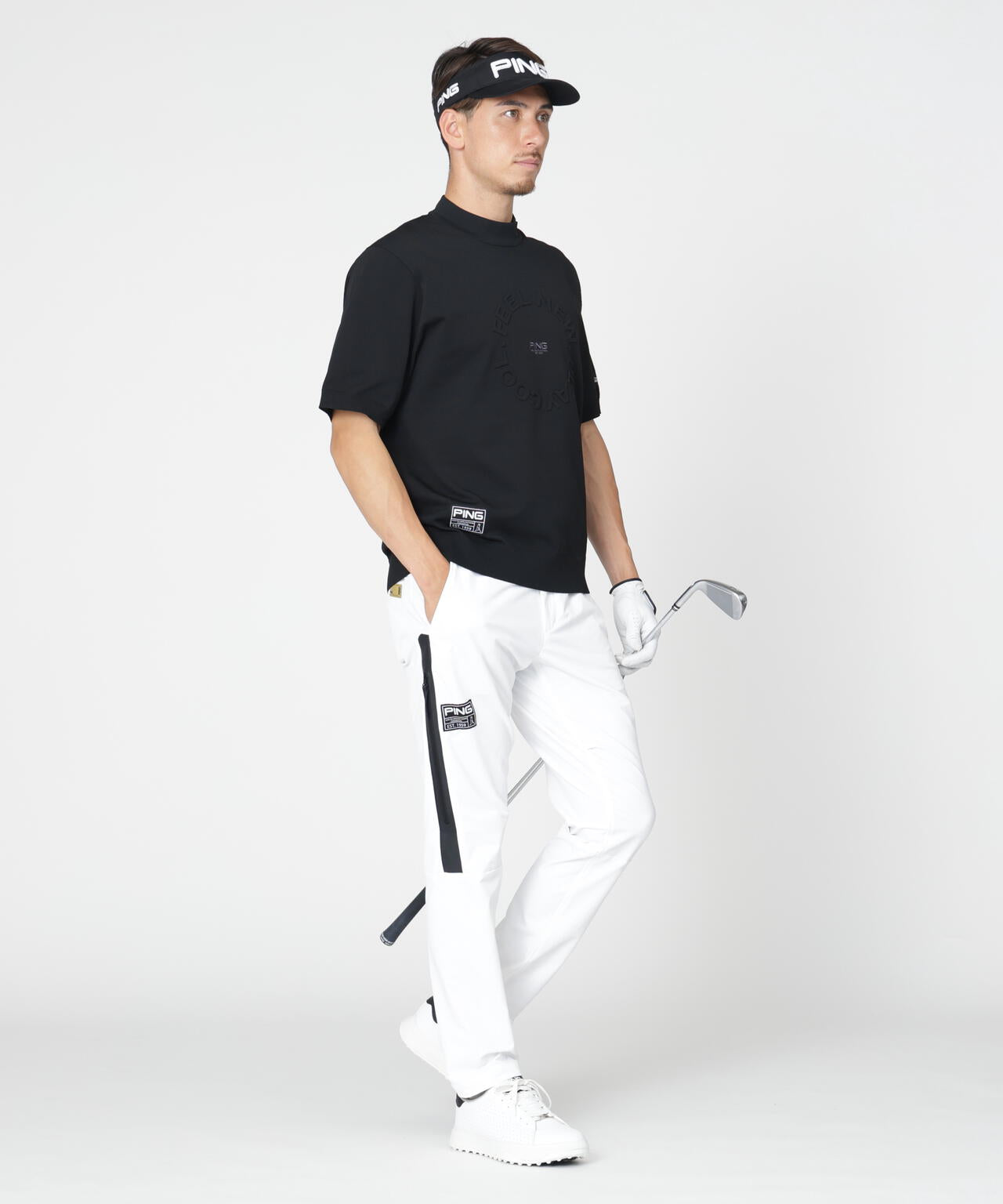 【PING APPAREL】半袖ハイネックニット <GOLD> (MENS)
