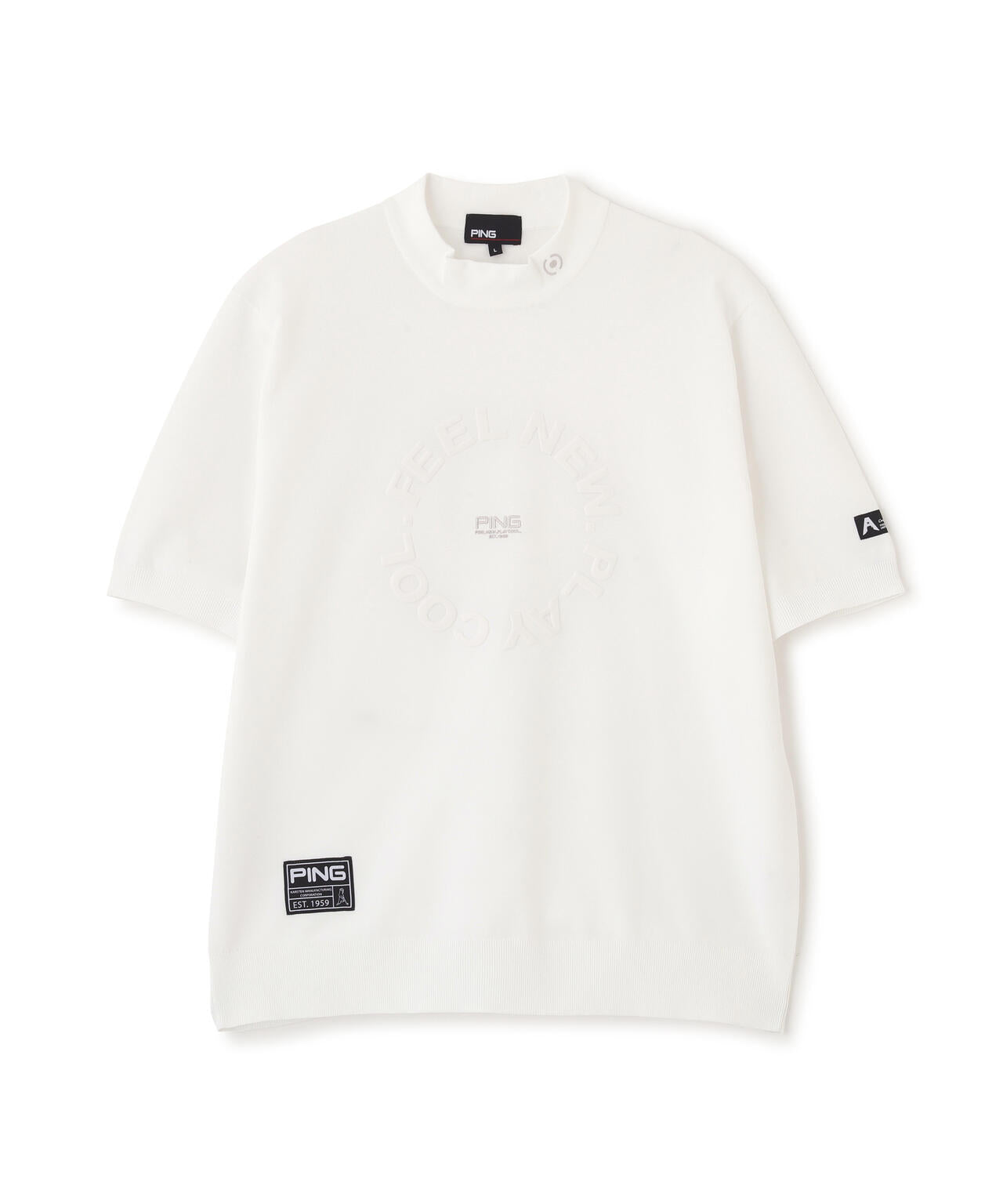 【PING APPAREL】半袖ハイネックニット <GOLD> (MENS)