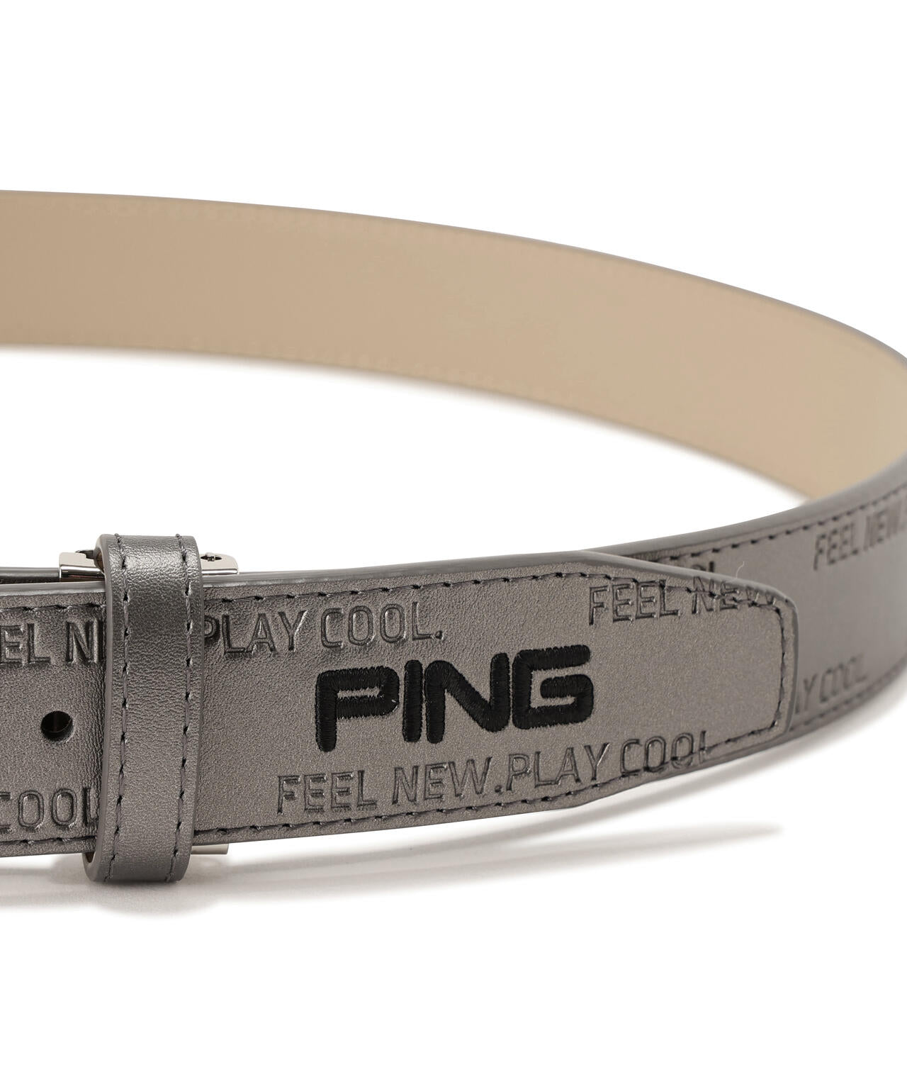 【PING APPAREL】FEEL NEW.PLAY COOL.エンボスロゴベルト (MENS)