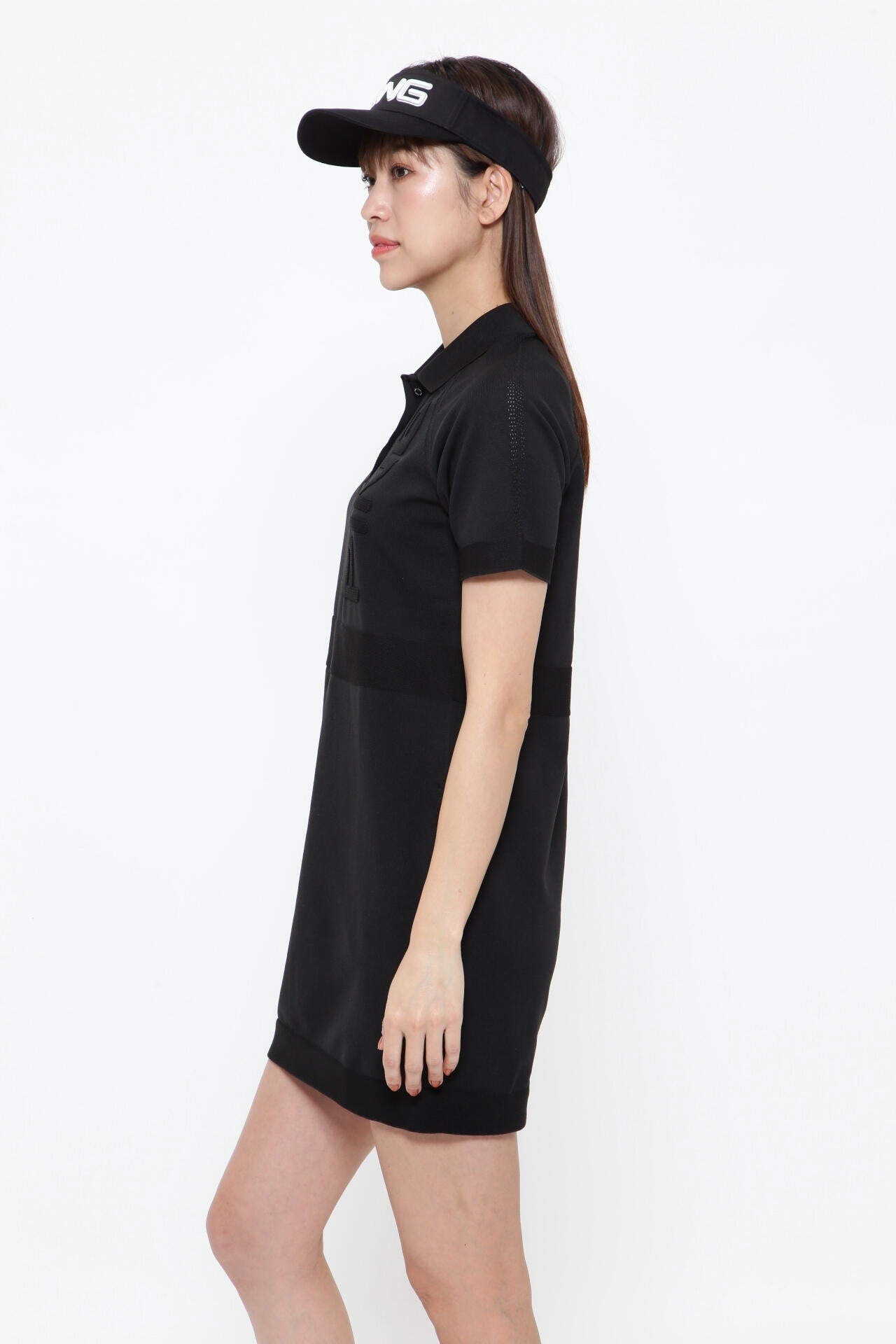 【PING APPAREL】ホールガーメントニットポロワンピース <GOLD> (LADIES)