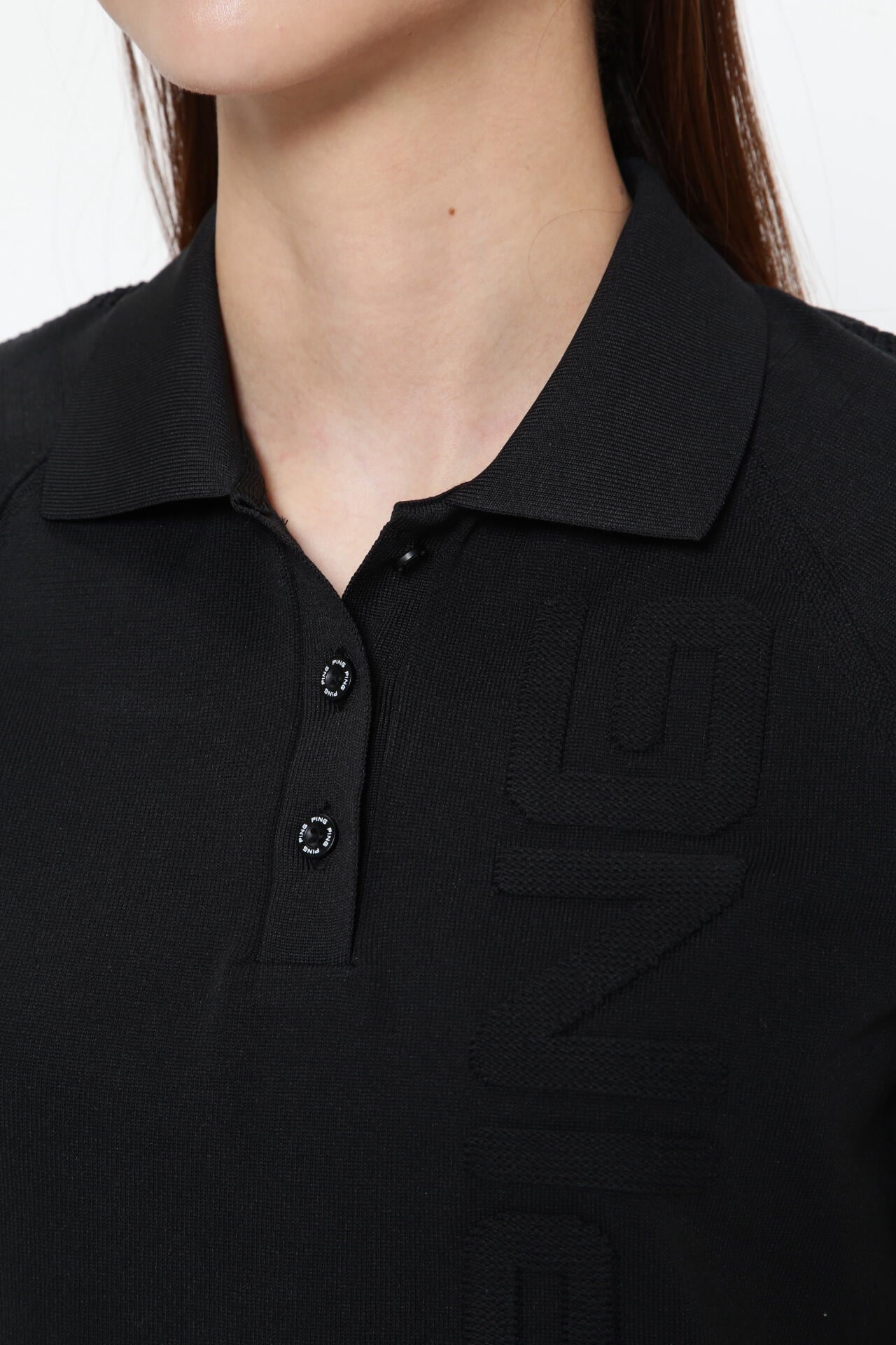 【PING APPAREL】ホールガーメントニットポロワンピース <GOLD> (LADIES)