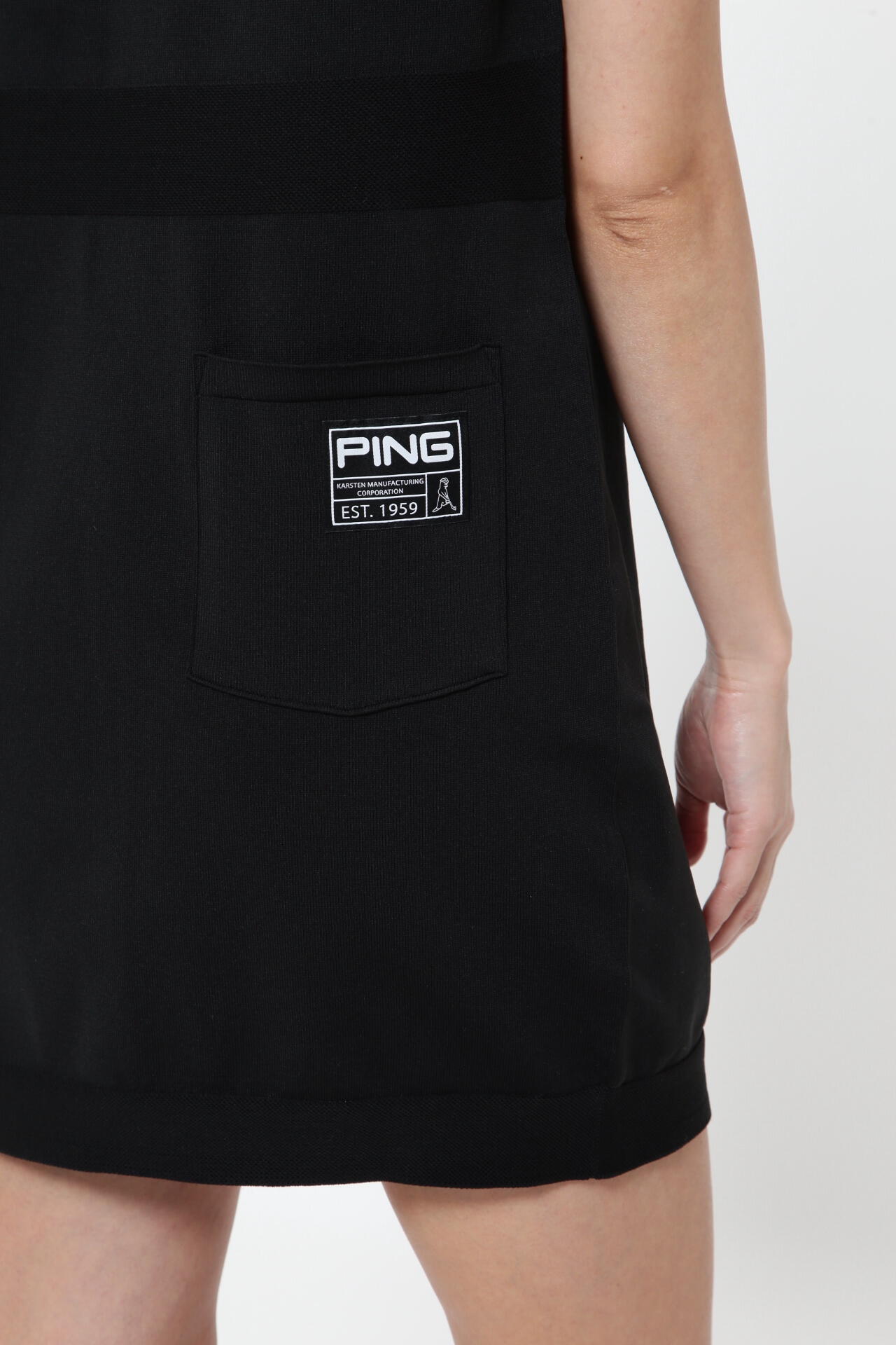 【PING APPAREL】ホールガーメントニットポロワンピース <GOLD> (LADIES)